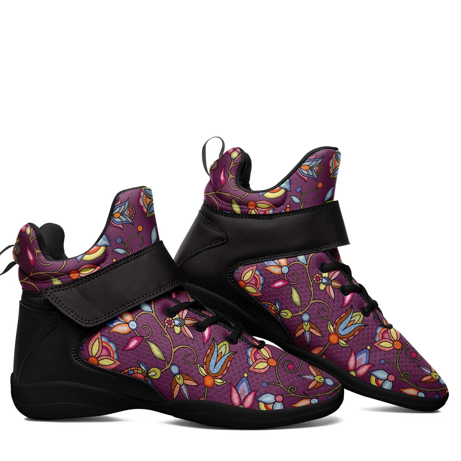 Buffalo Bloom Berry Bush Ipottaa Basketball / Sport High Top Shoes - Black Sole