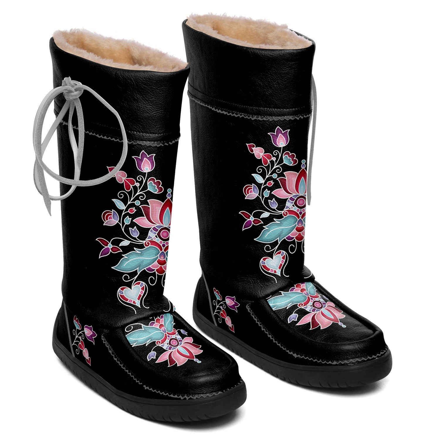 Aurora Petal Glow Real Leather MocLux Calf with Fur main image 1
