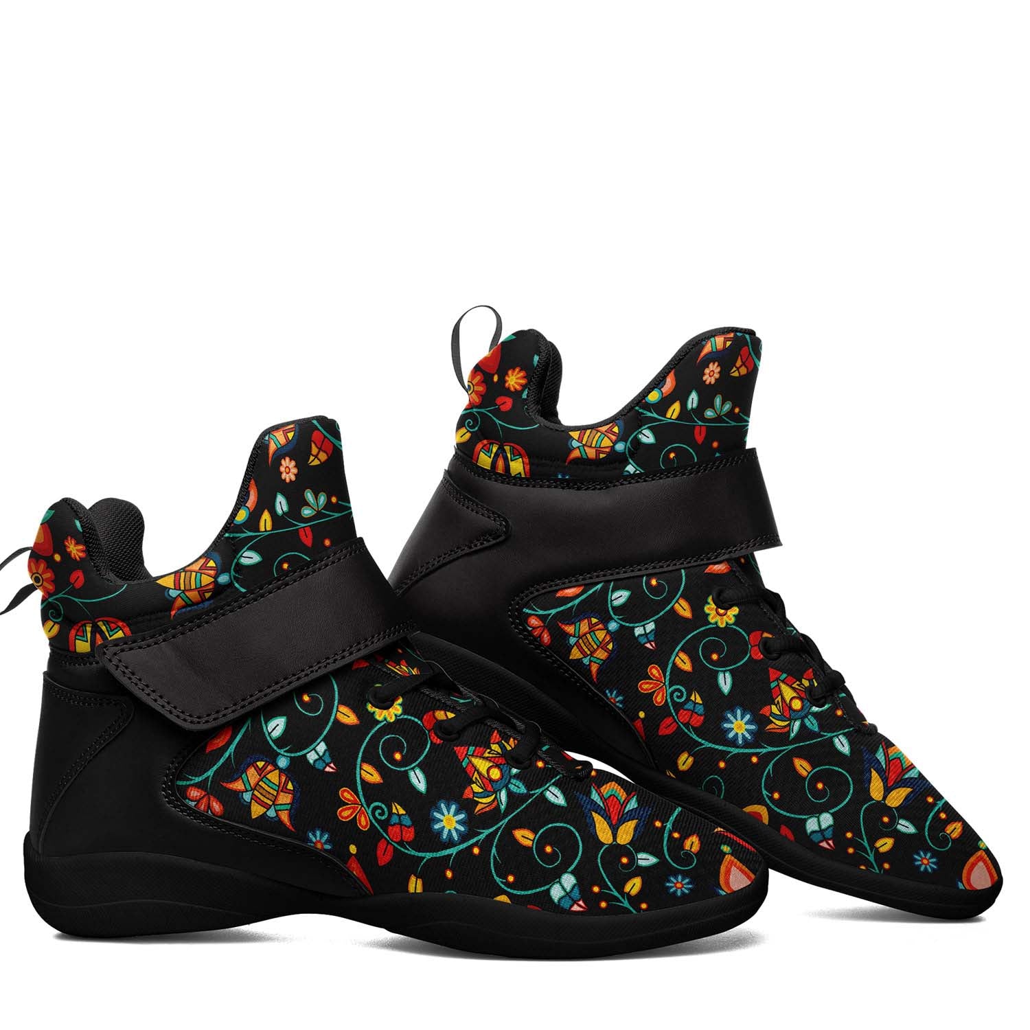 Thorny Path Black Ipottaa Basketball / Sport High Top Shoes - Black Sole