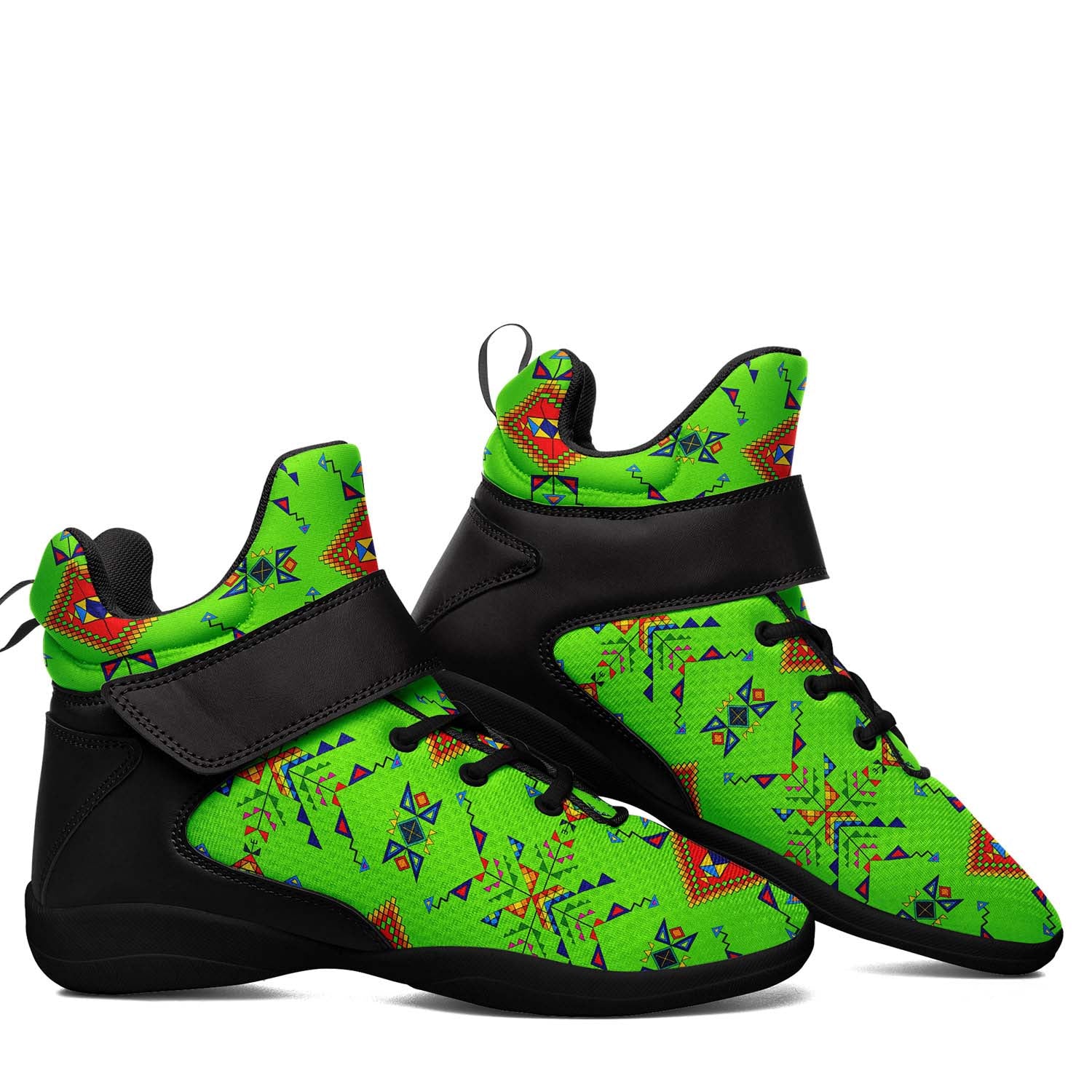 Buffalo Jump Neon Green Ipottaa Basketball / Sport High Top Shoes - Black Sole