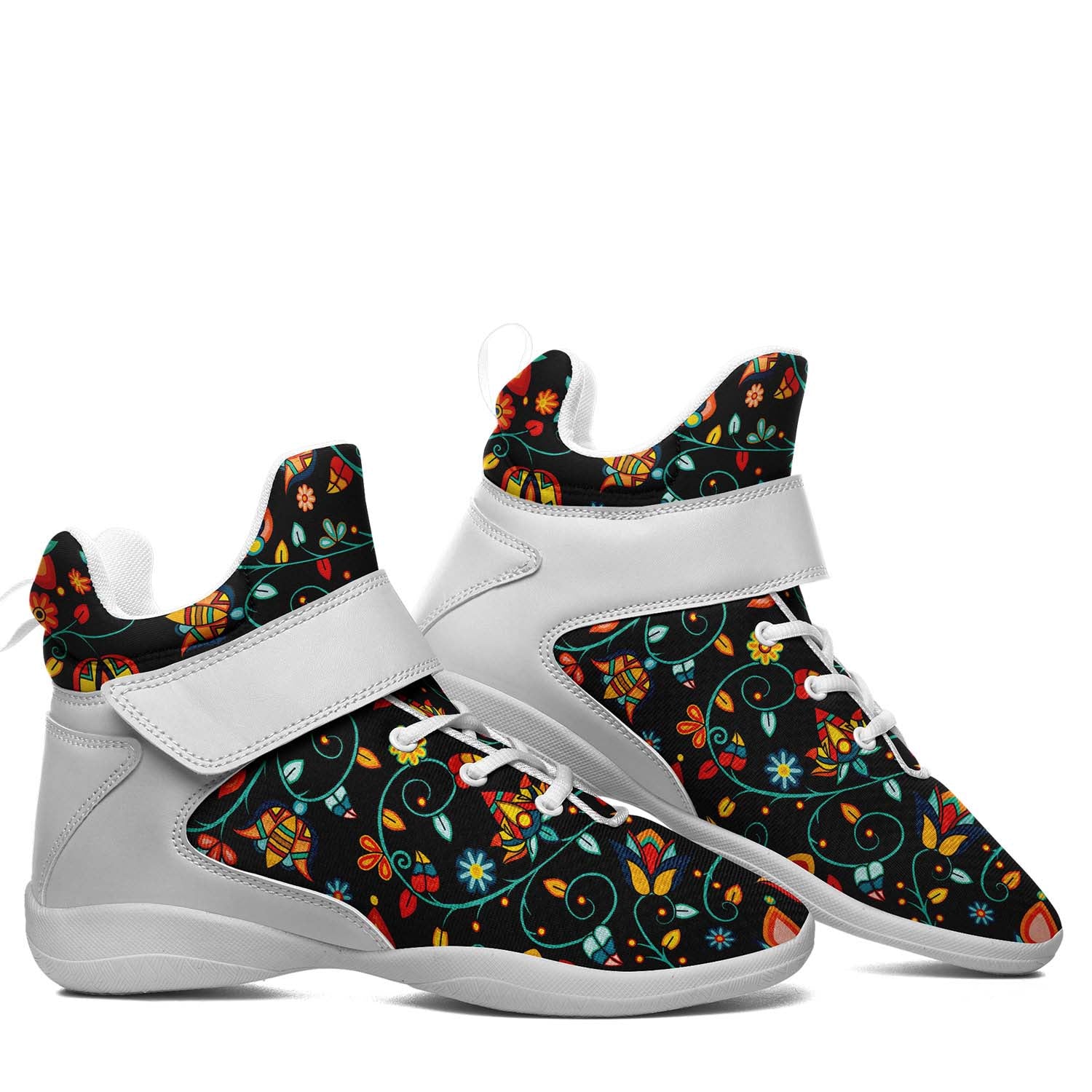 Thorny Path Black Ipottaa Basketball / Sport High Top Shoes - White Sole