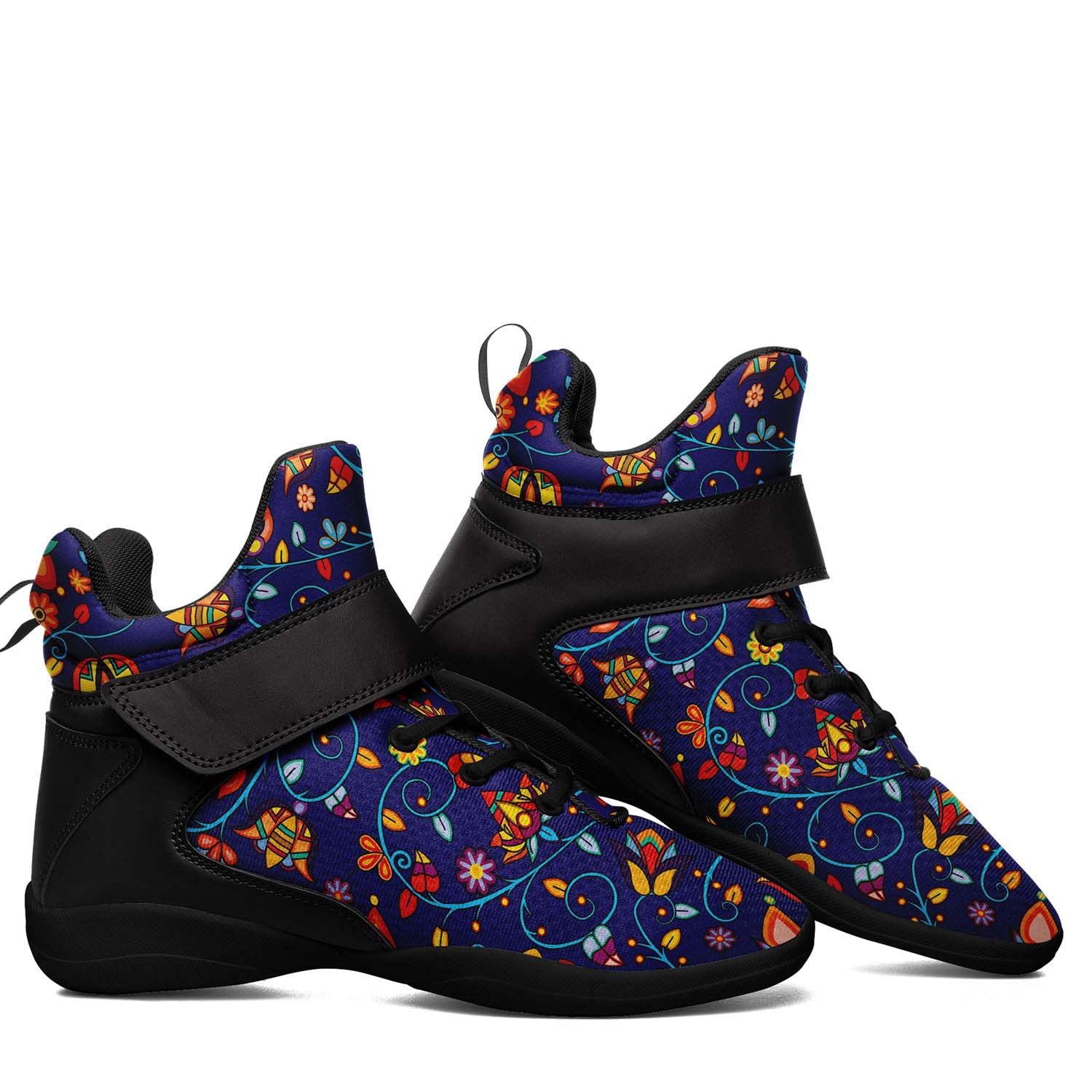 Thorny Path Blue Ipottaa Basketball / Sport High Top Shoes - Black Sole
