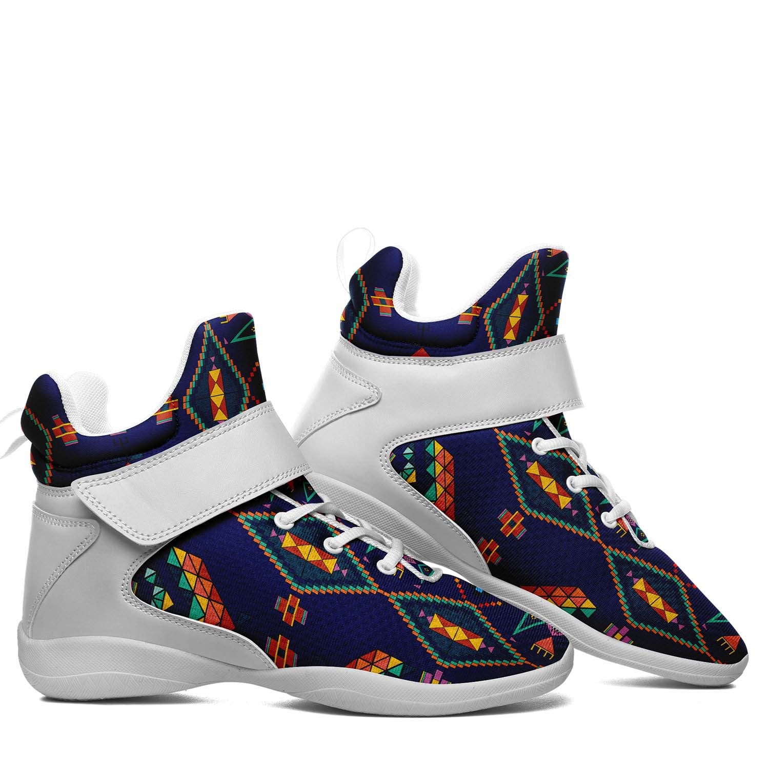 Travois Tipi Blue Ipottaa Basketball / Sport High Top Shoes - White Sole