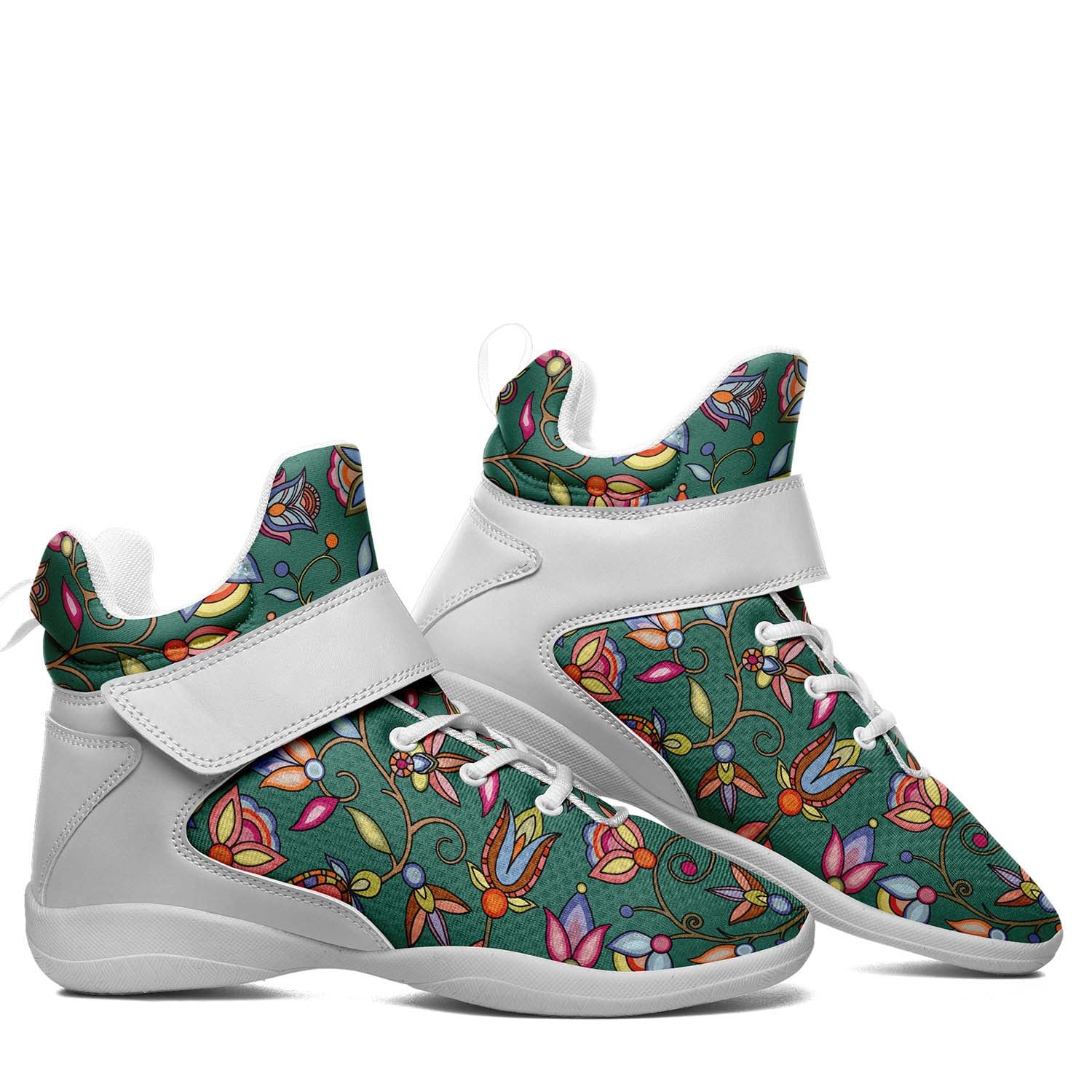 Buffalo Bloom Pond Reflection Ipottaa Basketball / Sport High Top Shoes - White Sole