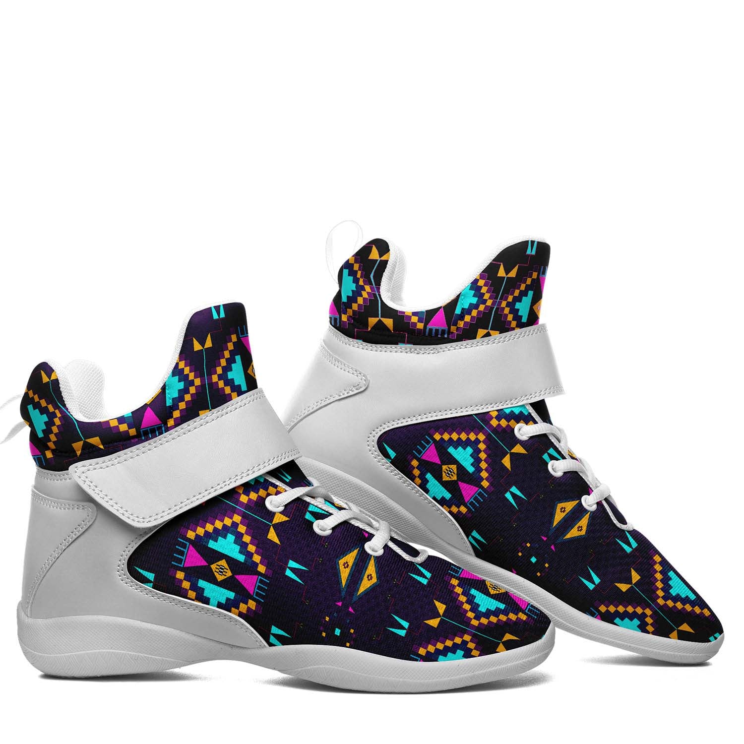 Rite of Passage Dark Purple Ipottaa Basketball / Sport High Top Shoes - White Sole