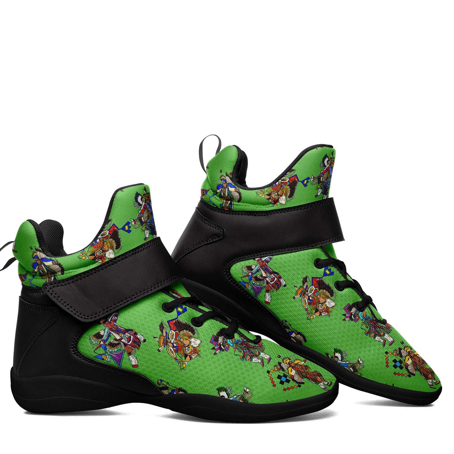 Men's Fancy Dancers Grass Ipottaa Basketball / Sport High Top Shoes - Black Sole