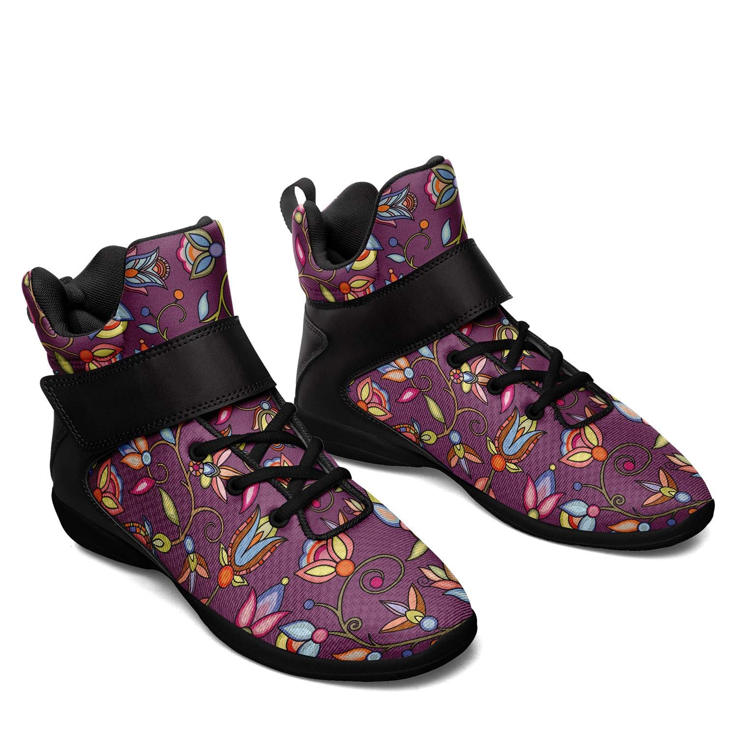 Buffalo Bloom Berry Bush Ipottaa Basketball / Sport High Top Shoes - Black Sole