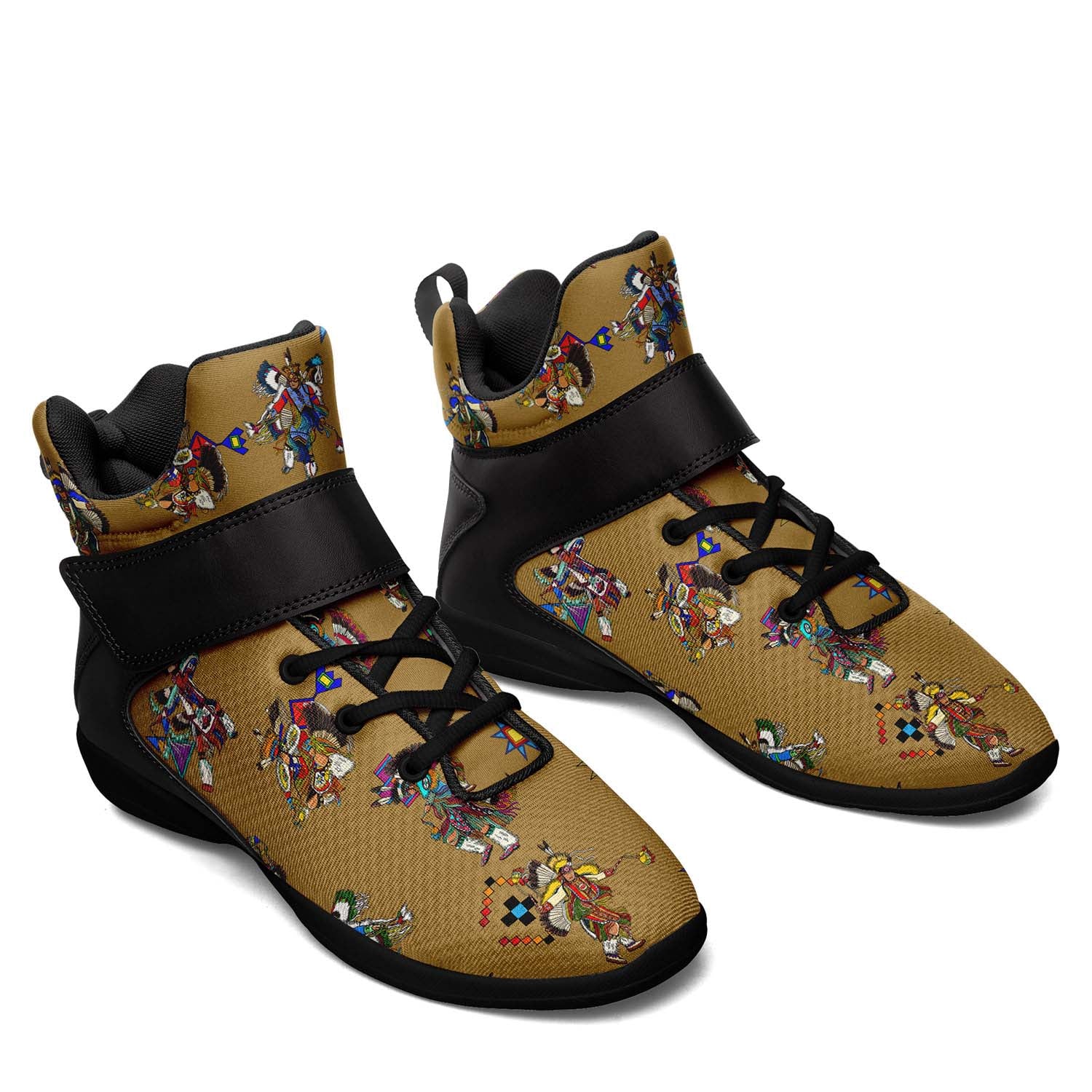 Men's Fancy Dancer Earth Ipottaa Basketball / Sport High Top Shoes - Black Sole