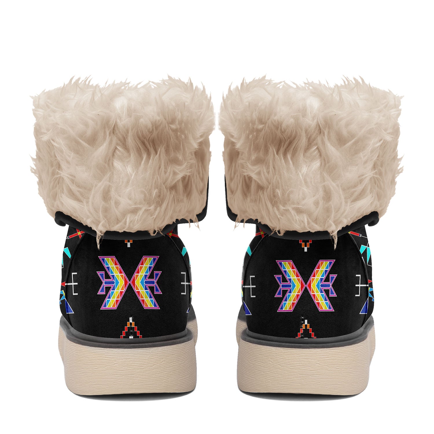 Rainy Chief Rainbow Black Polar Winter Boots