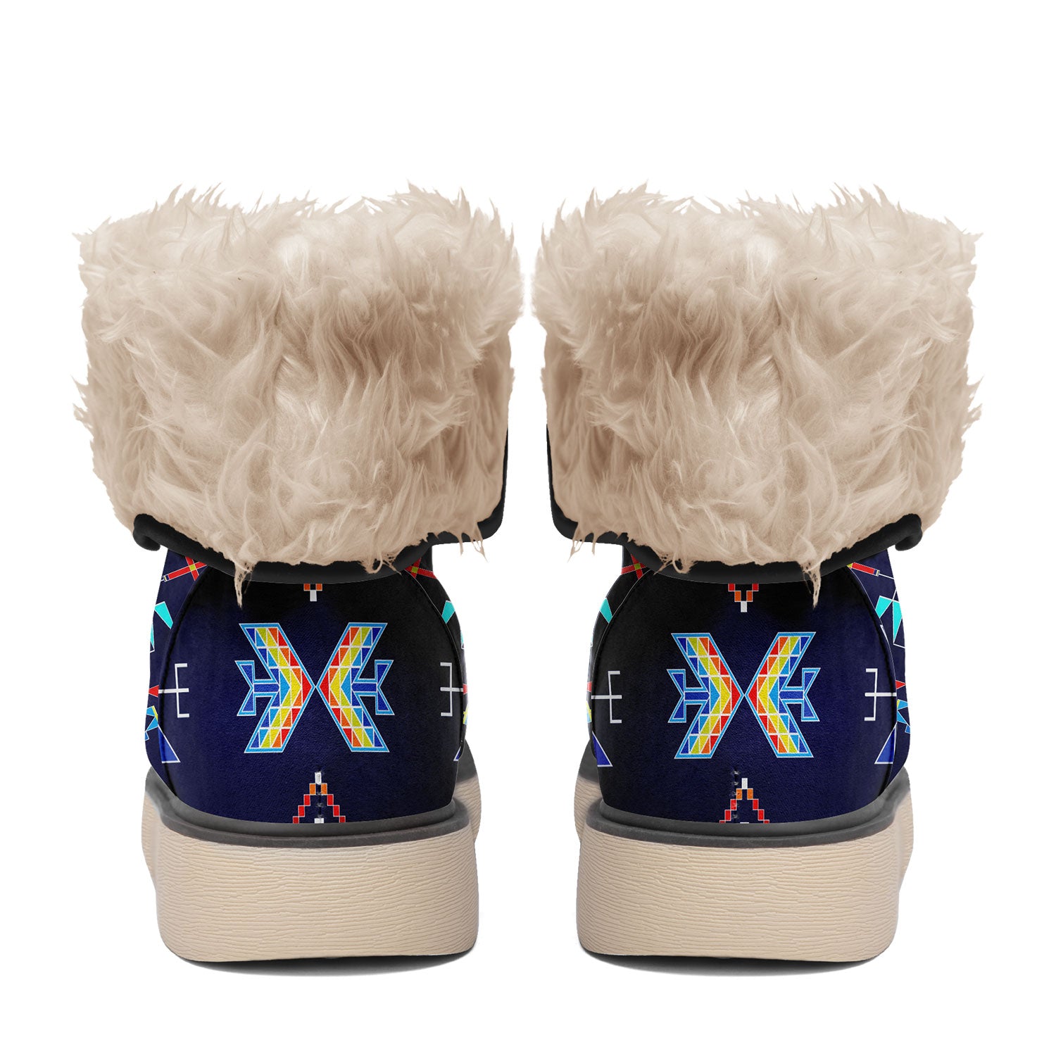 Rainy Chief Rainbow Night Lake Polar Winter Boots