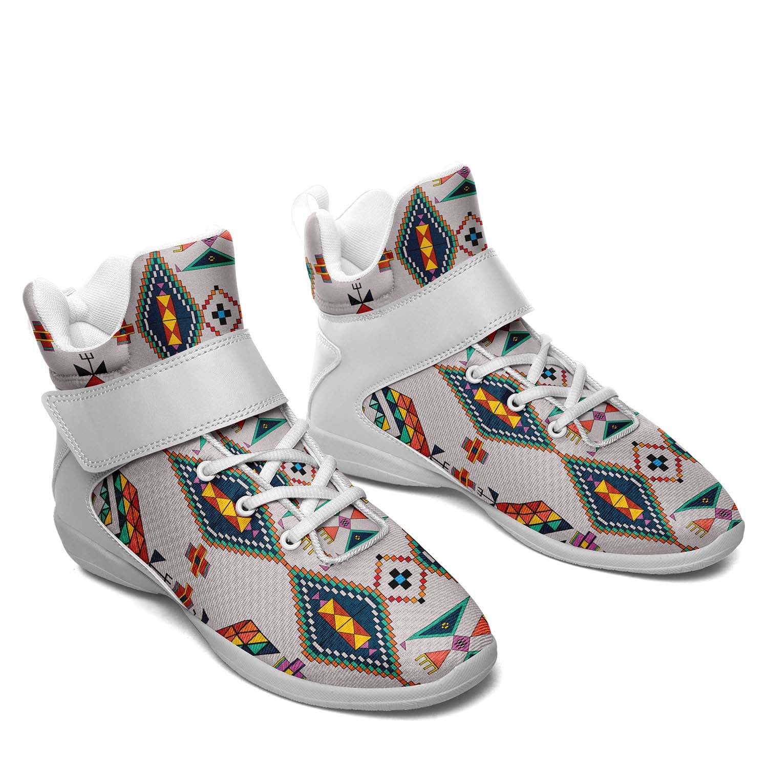 Travois Tipi Grey Ipottaa Basketball / Sport High Top Shoes - White Sole