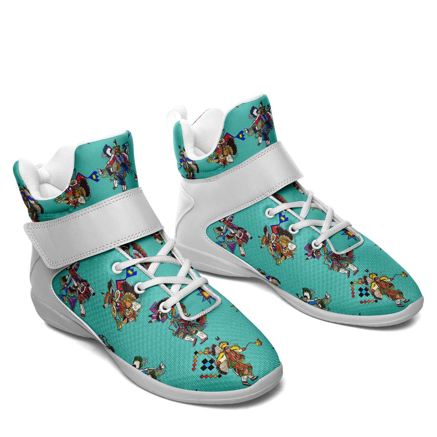 Men's Fancy Dancers Eggshell Ipottaa Basketball / Sport High Top Shoes - White Sole