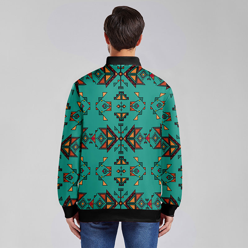 Arrow Dawn Turquoise Zippered Collared Lightweight Jacket