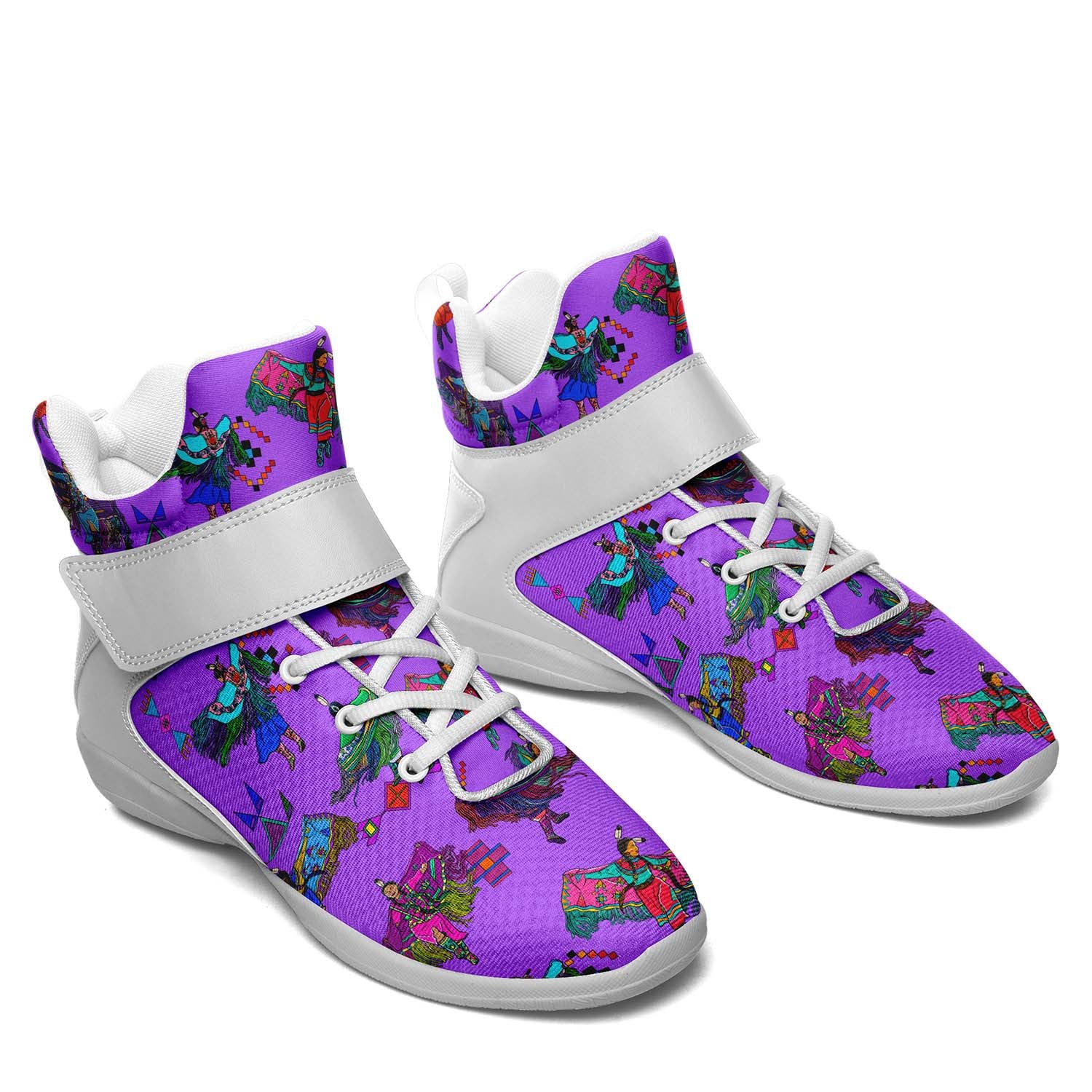 Women's Fancy Dancers Purple Ipottaa Basketball / Sport High Top Shoes - White Sole