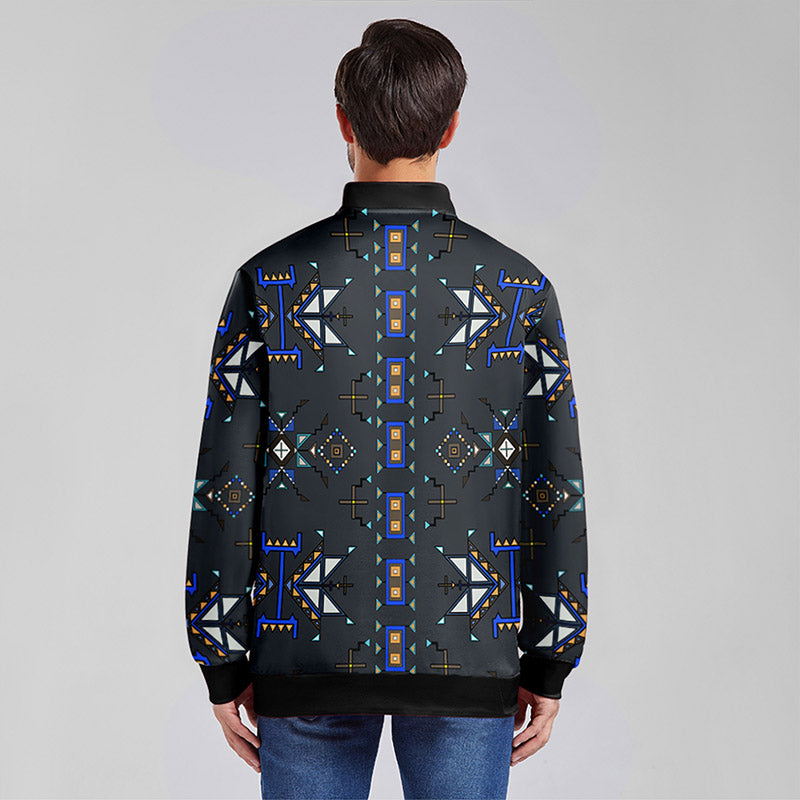 Eagle Strike Gray Zippered Collared Lightweight Jacket