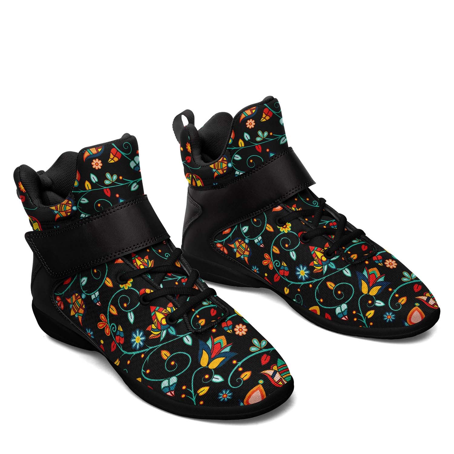 Thorny Path Black Ipottaa Basketball / Sport High Top Shoes - Black Sole