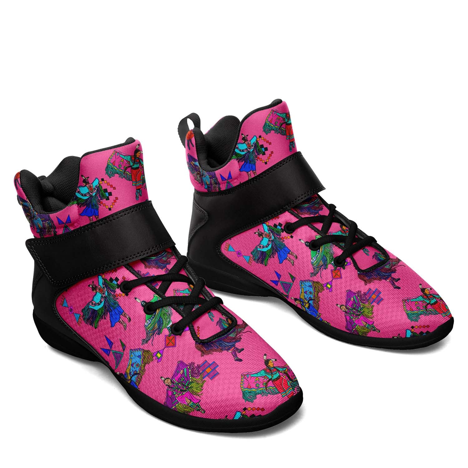 Women's Fancy Dancers Pink Ipottaa Basketball / Sport High Top Shoes - Black Sole