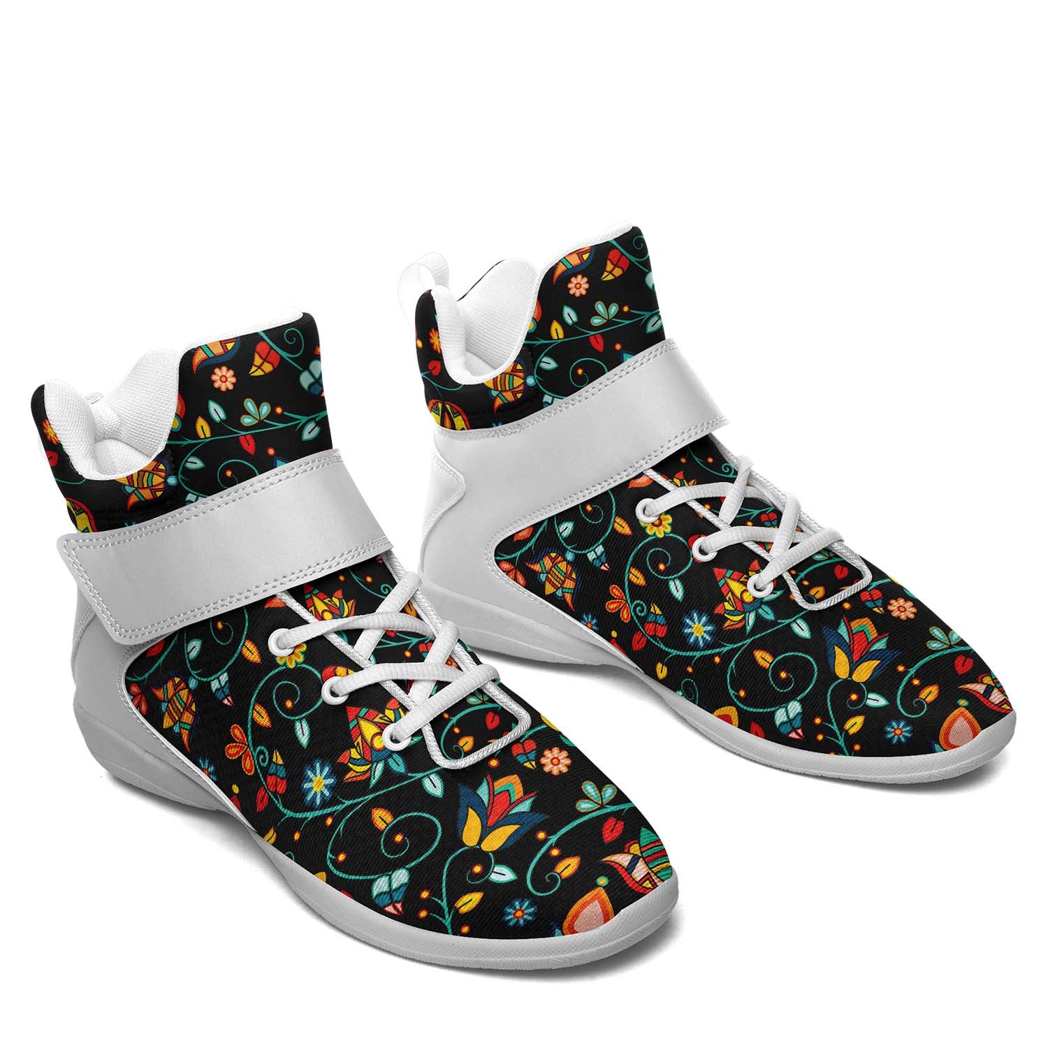 Thorny Path Black Ipottaa Basketball / Sport High Top Shoes - White Sole