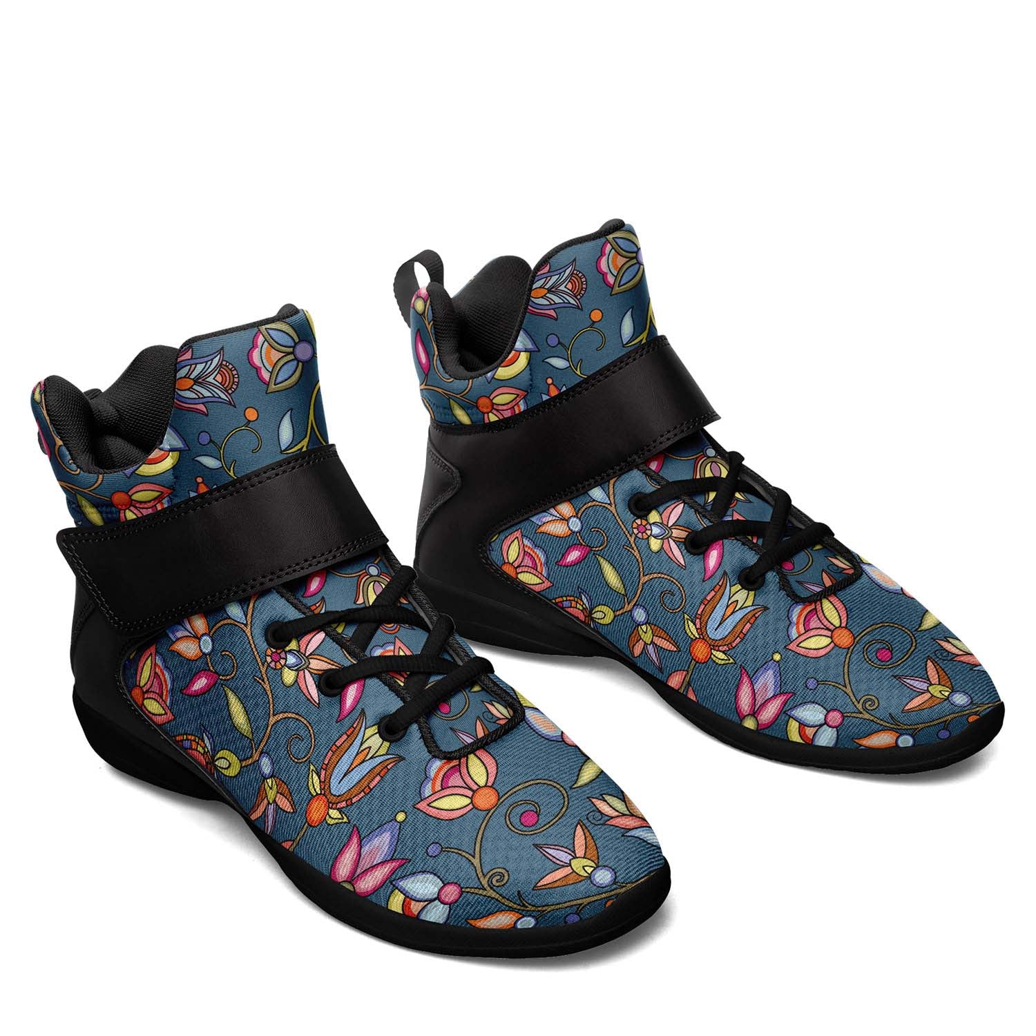 Buffalo Bloom Rainstorm Ipottaa Basketball / Sport High Top Shoes - Black Sole