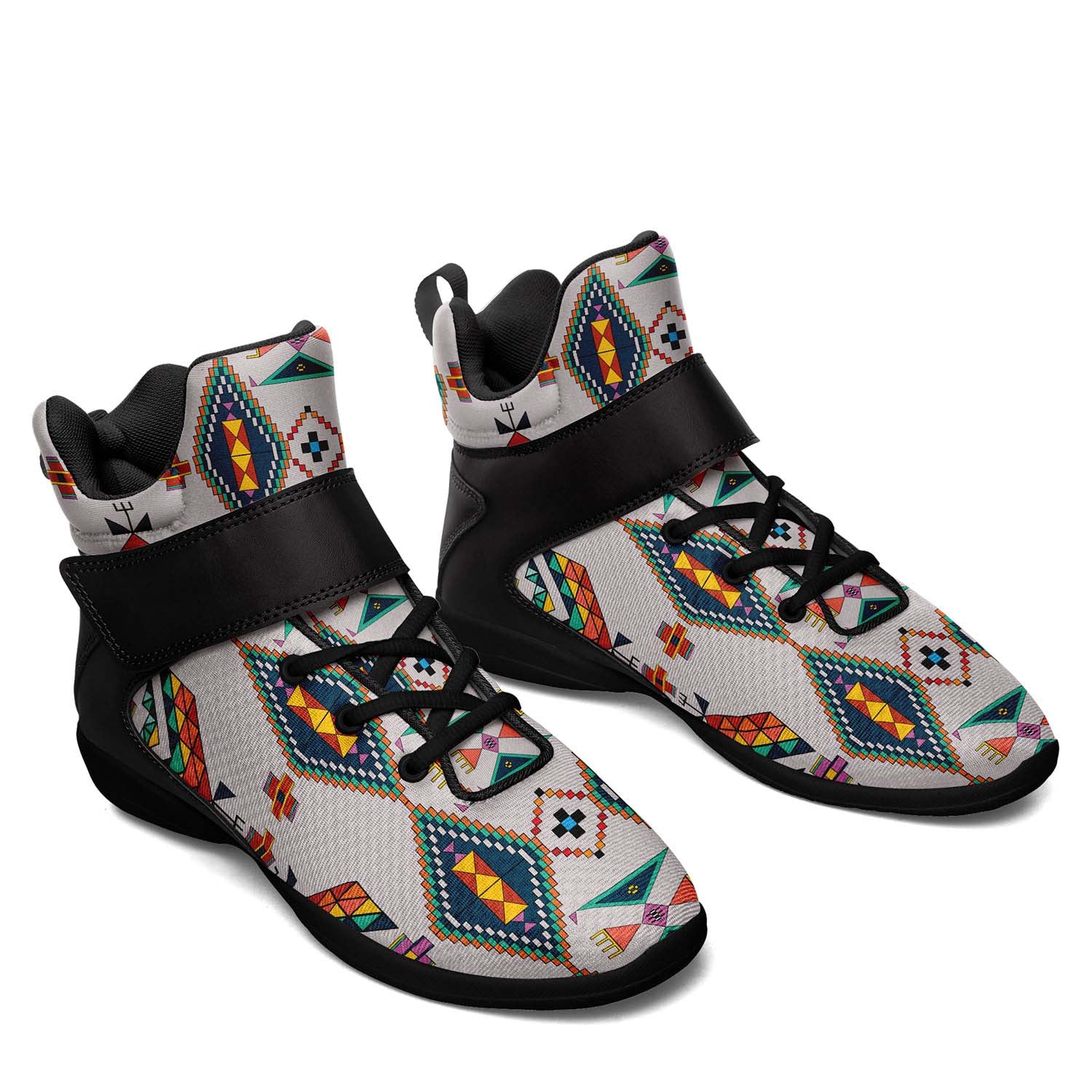 Travois Tipi Grey Ipottaa Basketball / Sport High Top Shoes - Black Sole