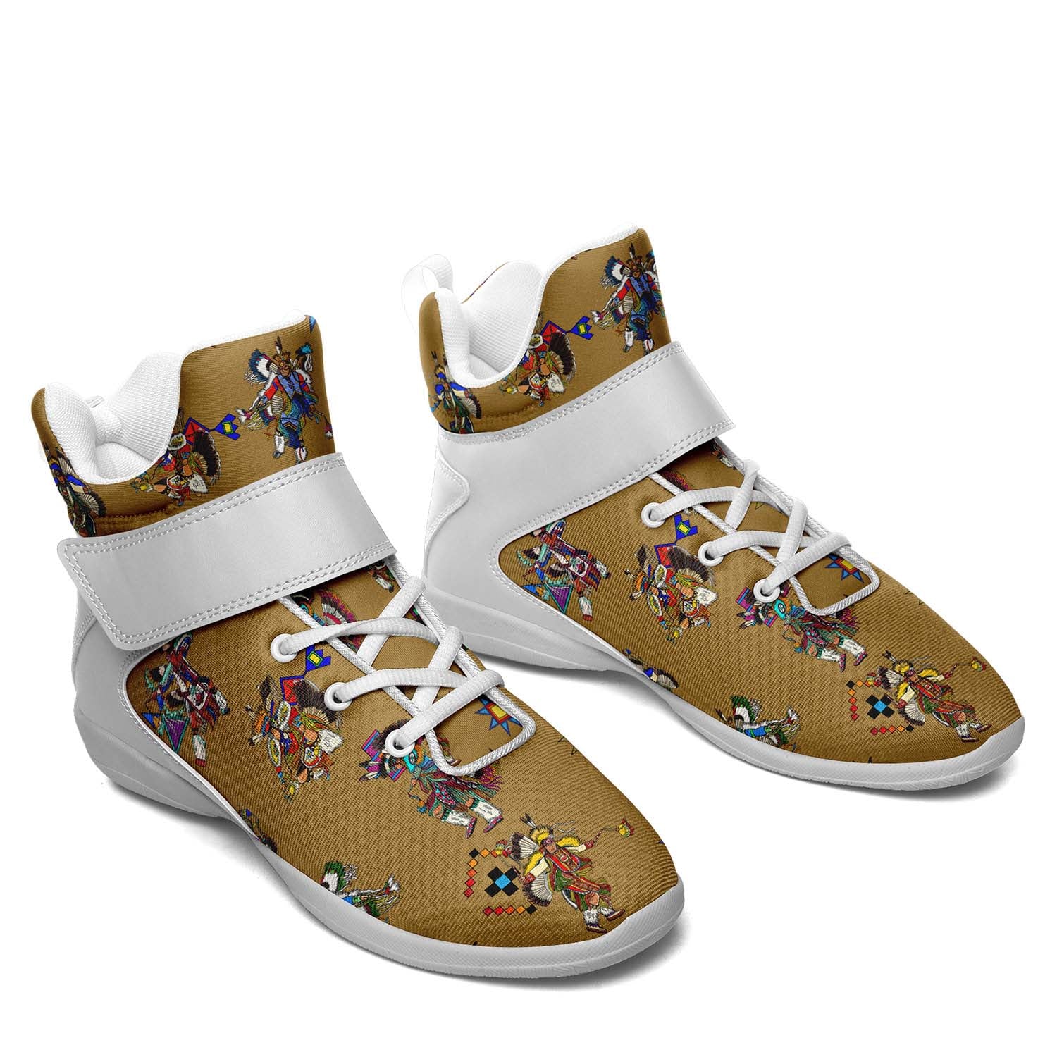 Men's Fancy Dancer Earth Ipottaa Basketball / Sport High Top Shoes - White Sole