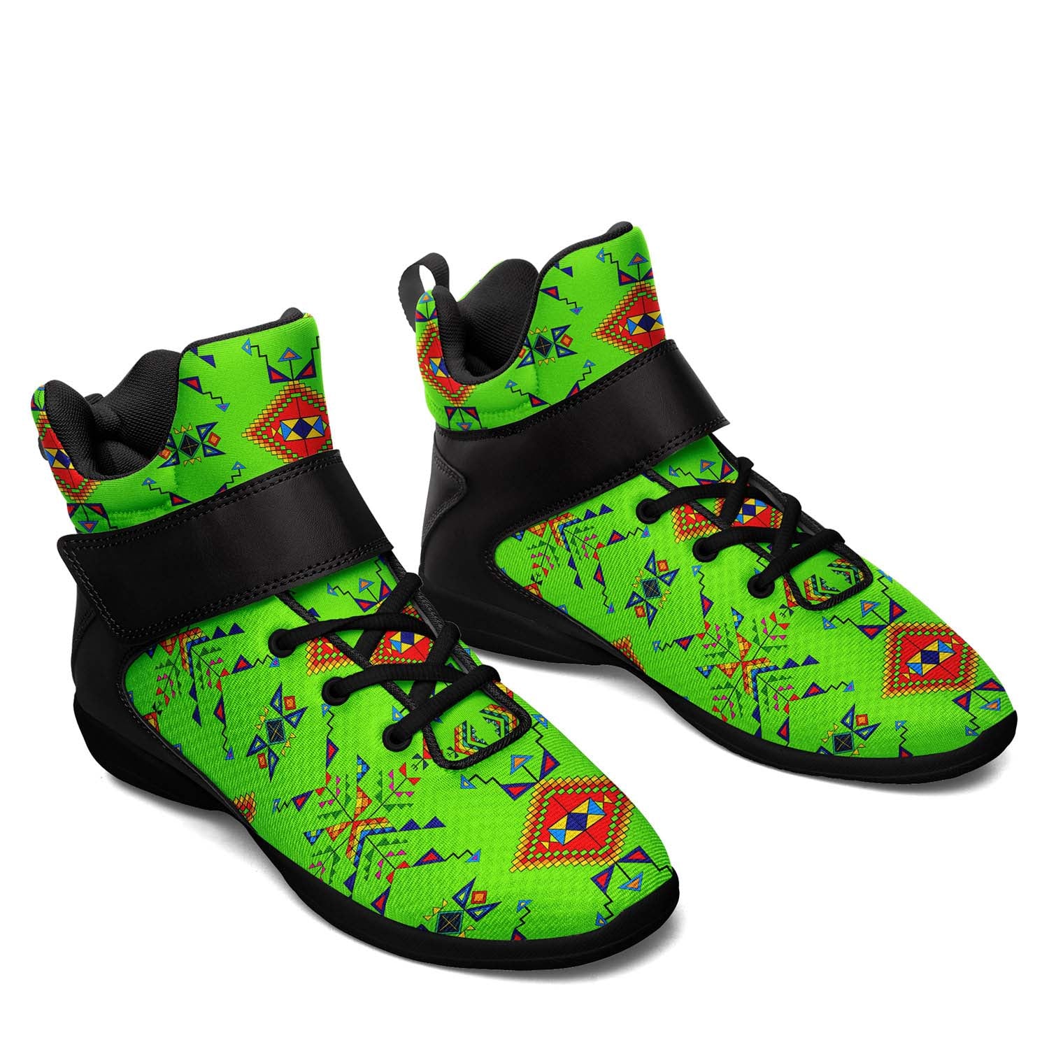 Buffalo Jump Neon Green Ipottaa Basketball / Sport High Top Shoes - Black Sole