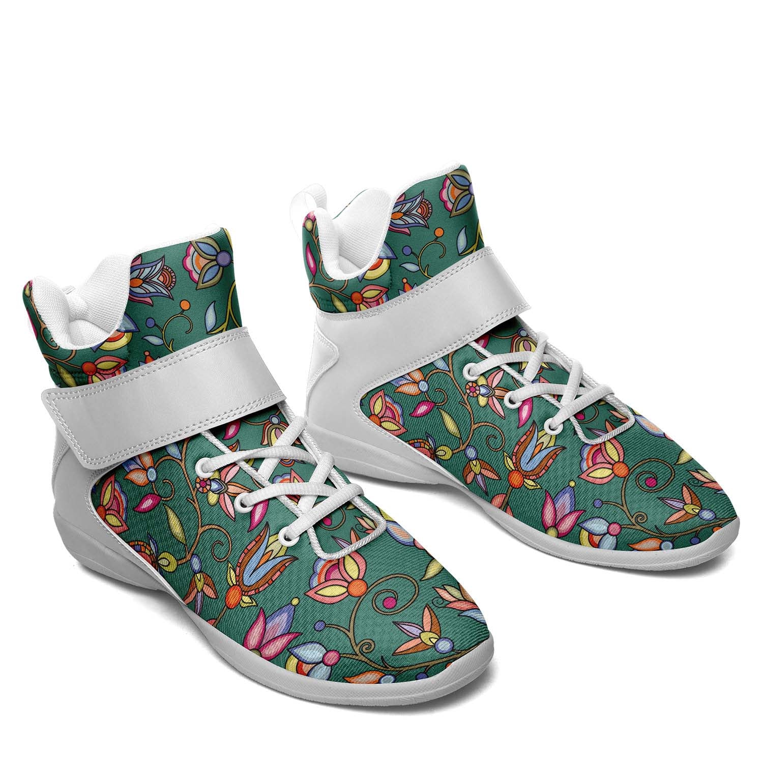 Buffalo Bloom Pond Reflection Ipottaa Basketball / Sport High Top Shoes - White Sole