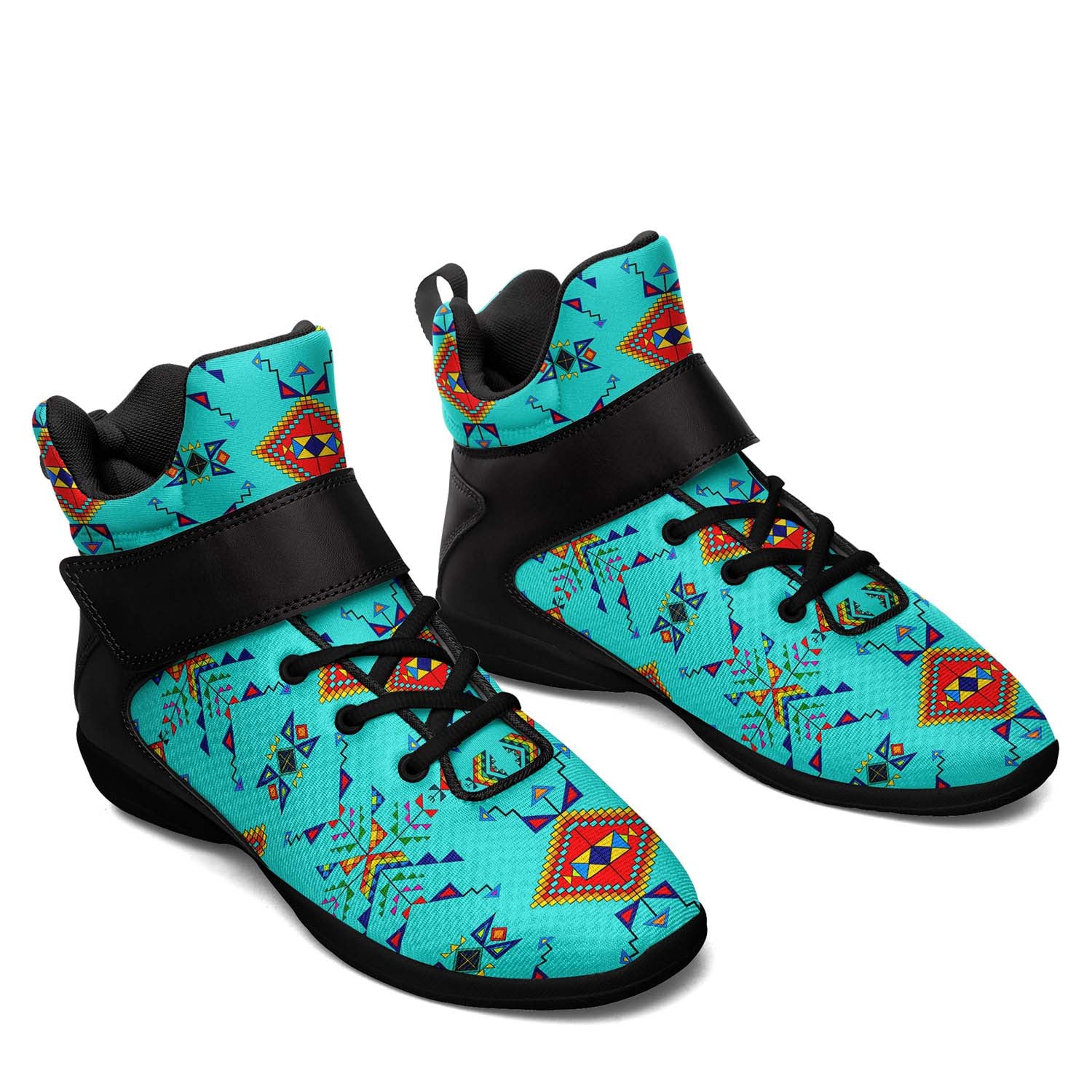 Buffalo Jump Turquoise Ipottaa Basketball / Sport High Top Shoes - Black Sole