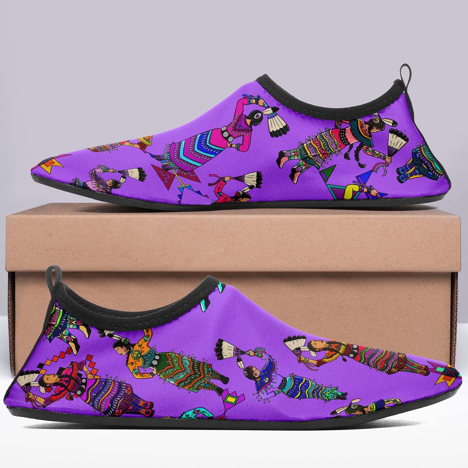 Women's Jingle Dancers Purple Sockamoccs