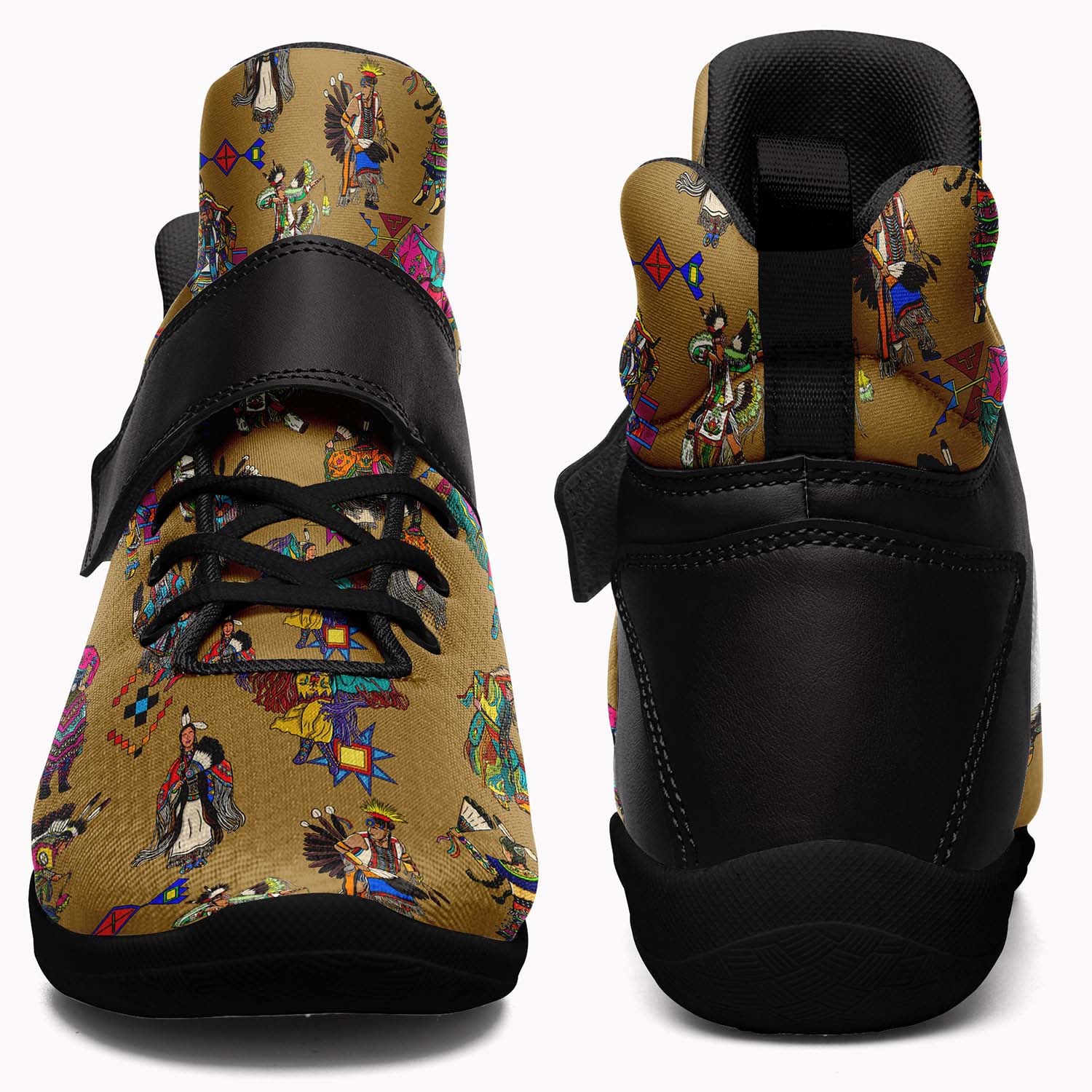 Grand Entry Dancers Earth Ipottaa Basketball / Sport High Top Shoes - Black Sole