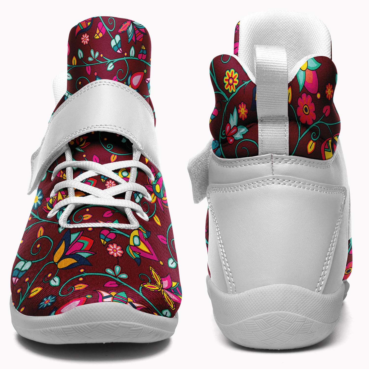 Thorny Path Cranberry Ipottaa Basketball / Sport High Top Shoes - White Sole
