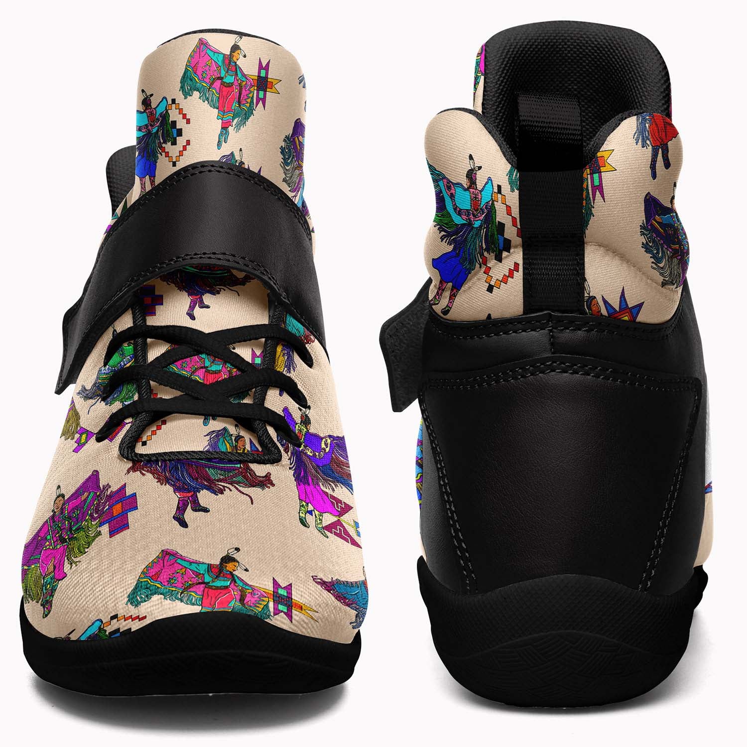 Women's Fancy Dancers Muslin Ipottaa Basketball / Sport High Top Shoes - Black Sole