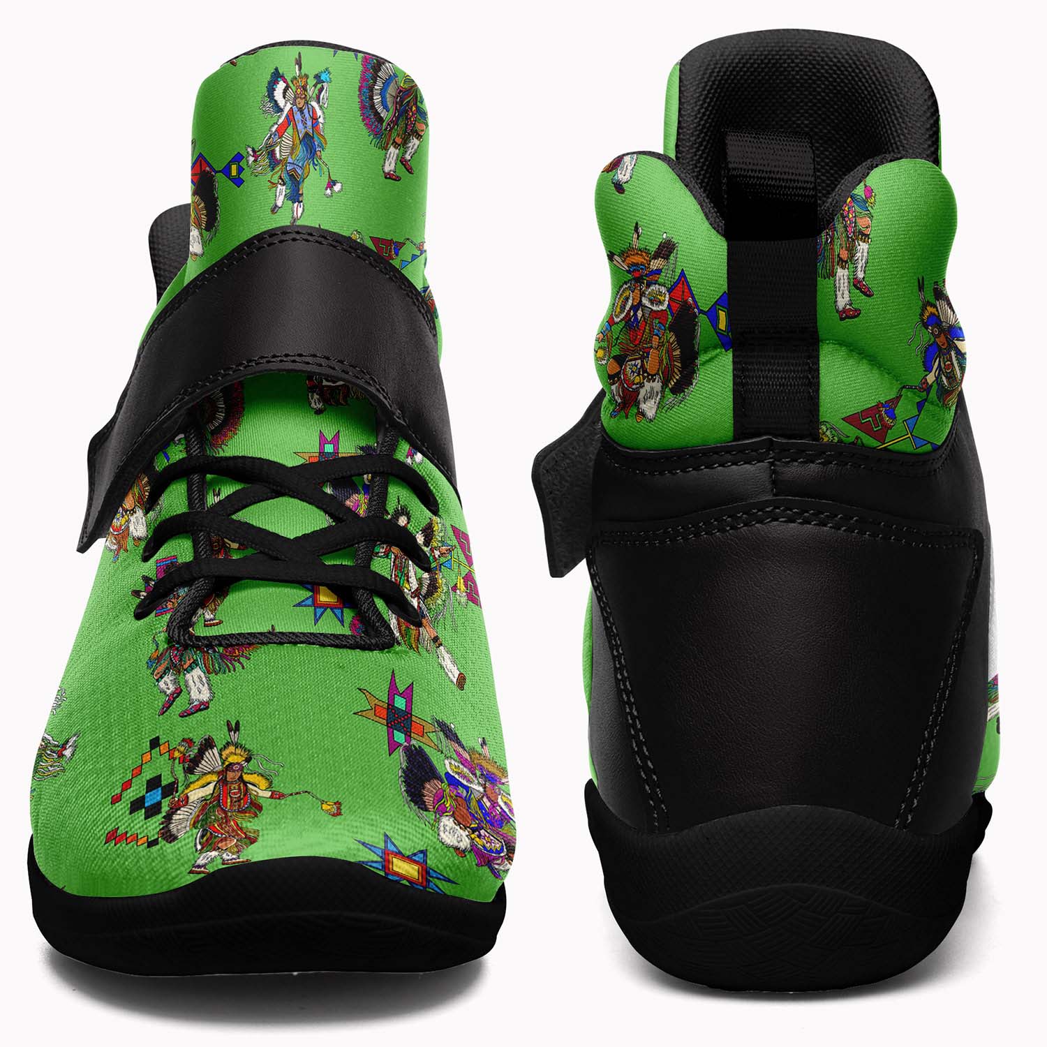Men's Fancy Dancers Grass Ipottaa Basketball / Sport High Top Shoes - Black Sole