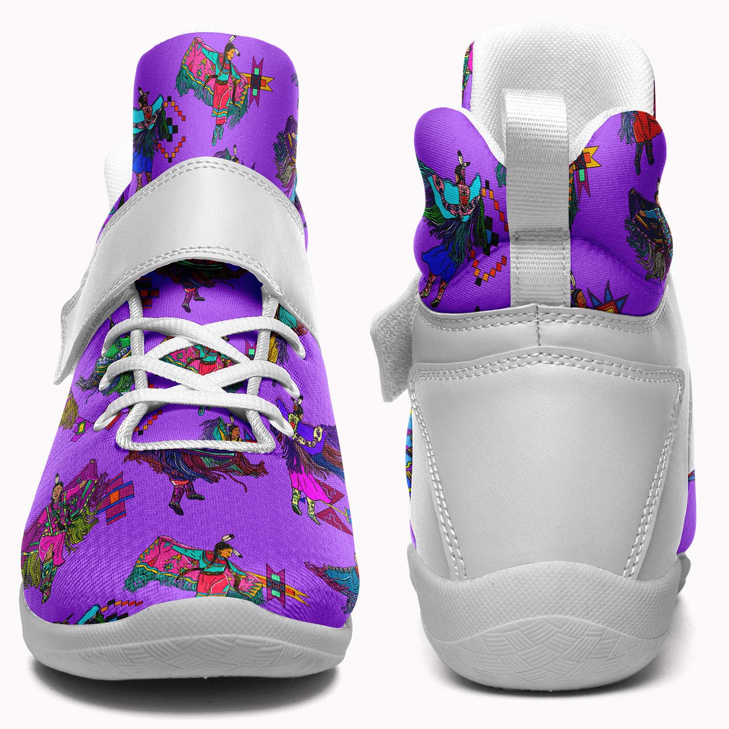 Women's Fancy Dancers Purple Ipottaa Basketball / Sport High Top Shoes - White Sole