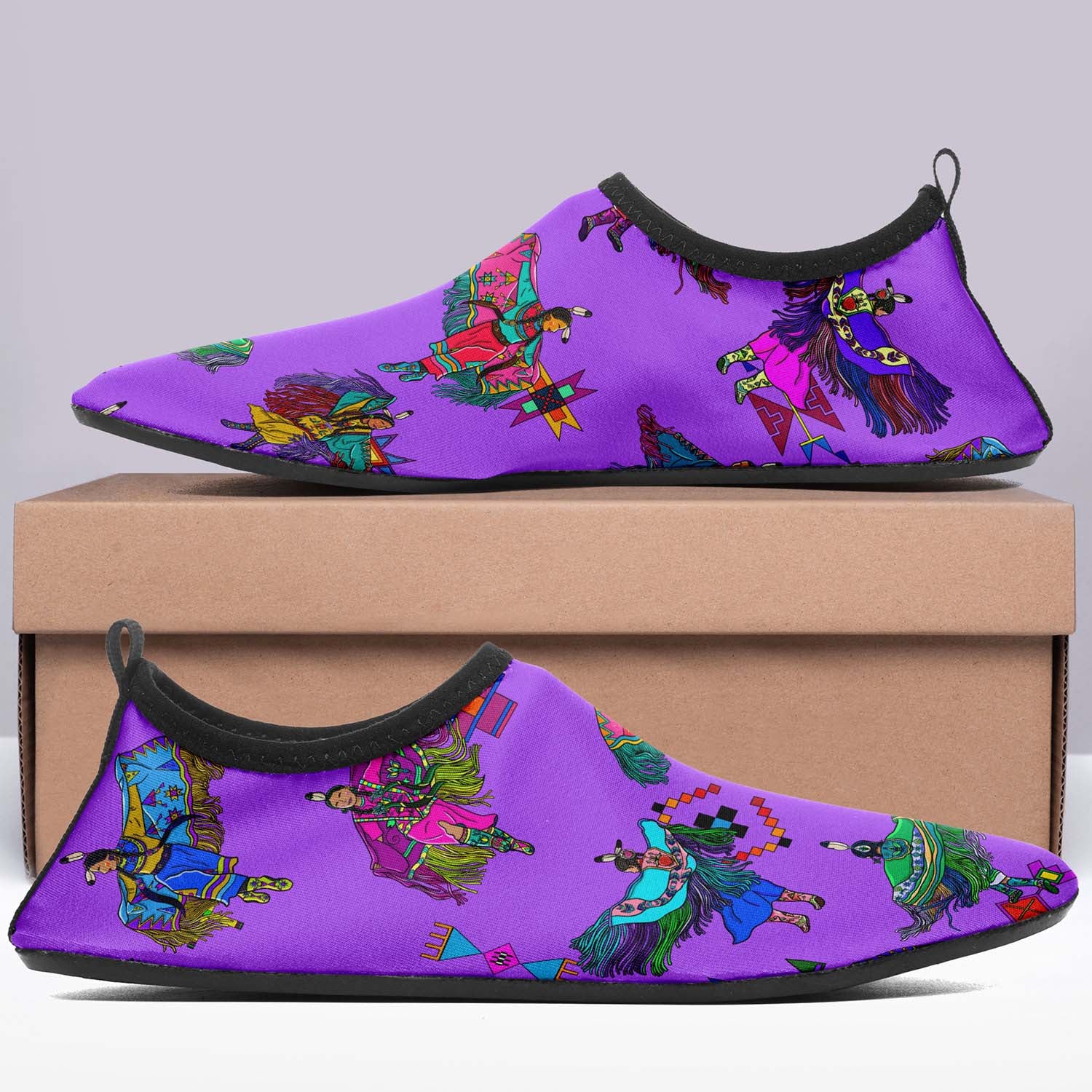 Women's Fancy Dancers Purple Sockamoccs