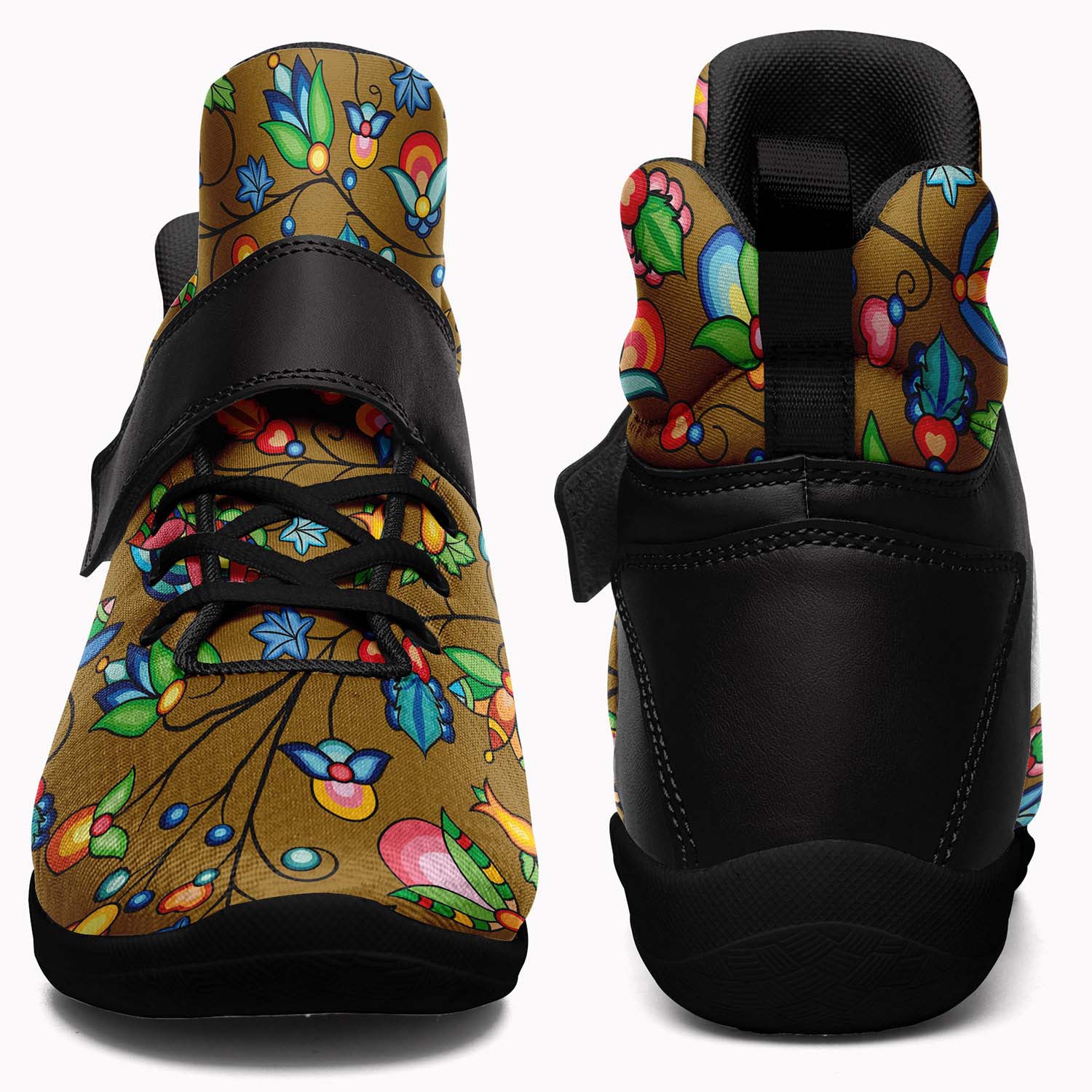 Prairie Plains Spirit Fall Leaves Ipottaa Basketball / Sport High Top Shoes - Black Sole