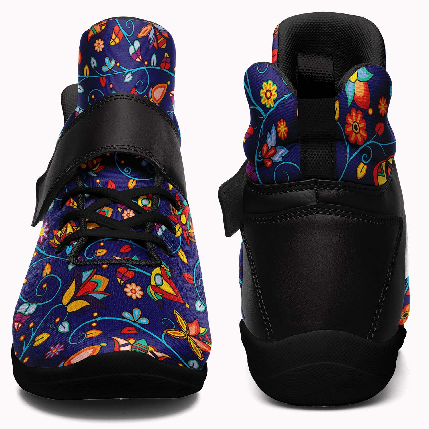 Thorny Path Blue Ipottaa Basketball / Sport High Top Shoes - Black Sole