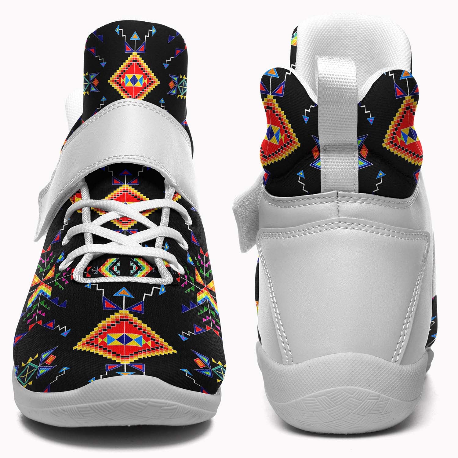 Buffalo Jump Black Ipottaa Basketball / Sport High Top Shoes - White Sole