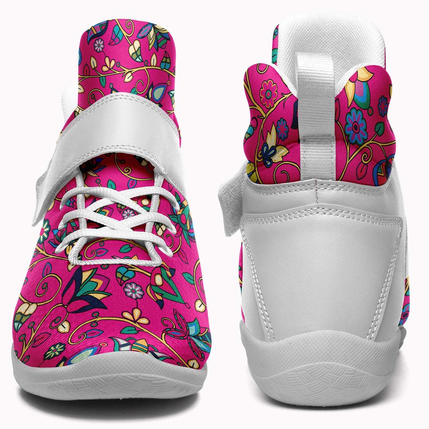 Thorny Path Pink Ipottaa Basketball / Sport High Top Shoes - White Sole