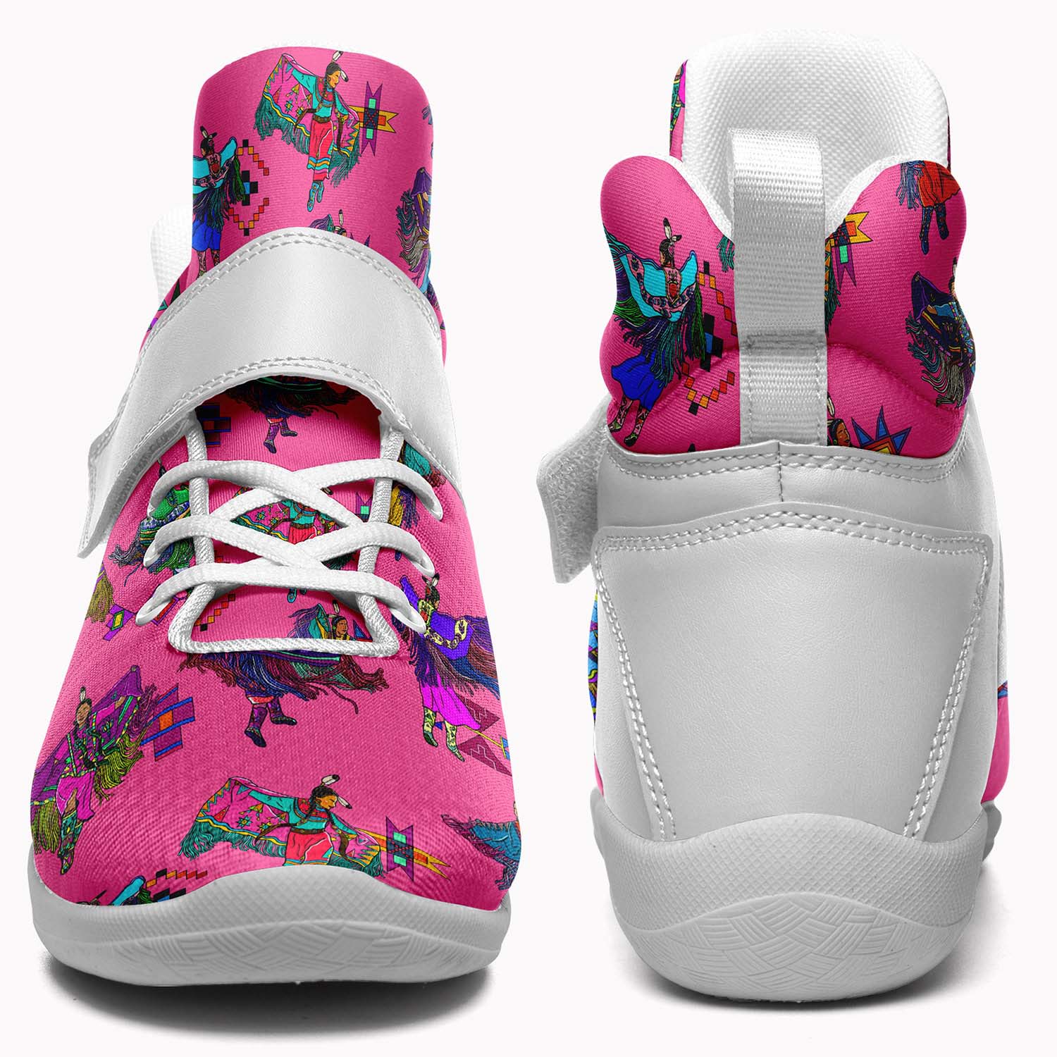 Women's Fancy Dancers Pink Ipottaa Basketball / Sport High Top Shoes - White Sole