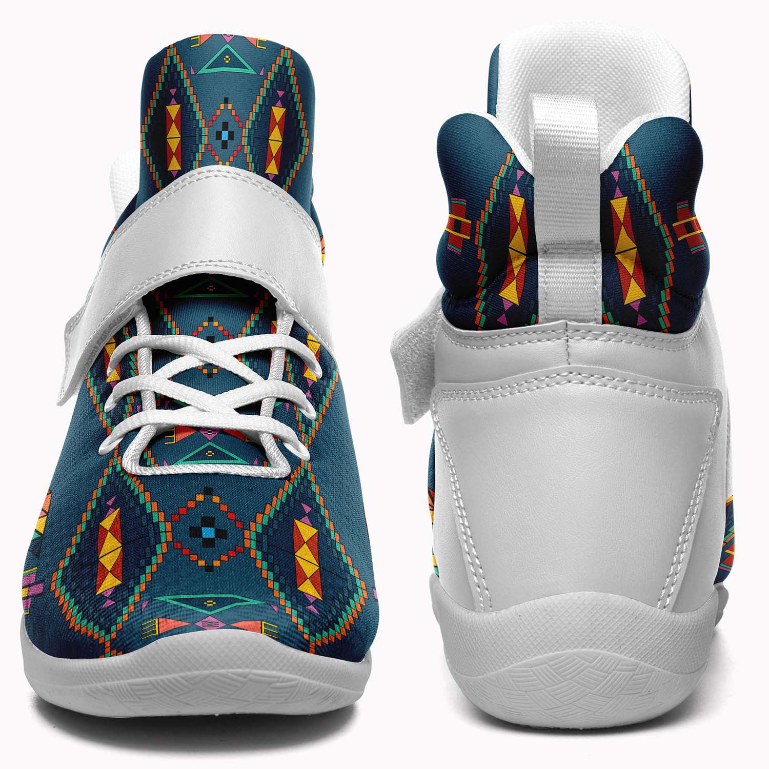 Travois Tipi Deep Lake Ipottaa Basketball / Sport High Top Shoes - White Sole