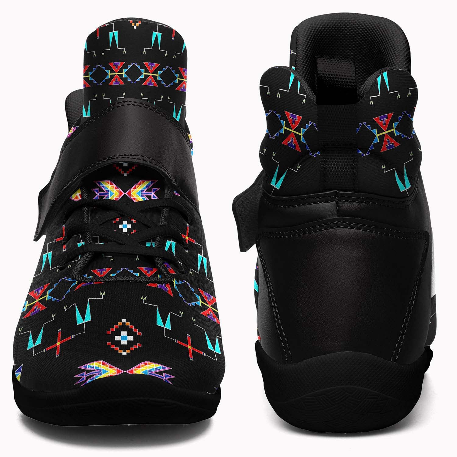 Rainy Chief Rainbow Black Ipottaa Basketball / Sport High Top Shoes - Black Sole