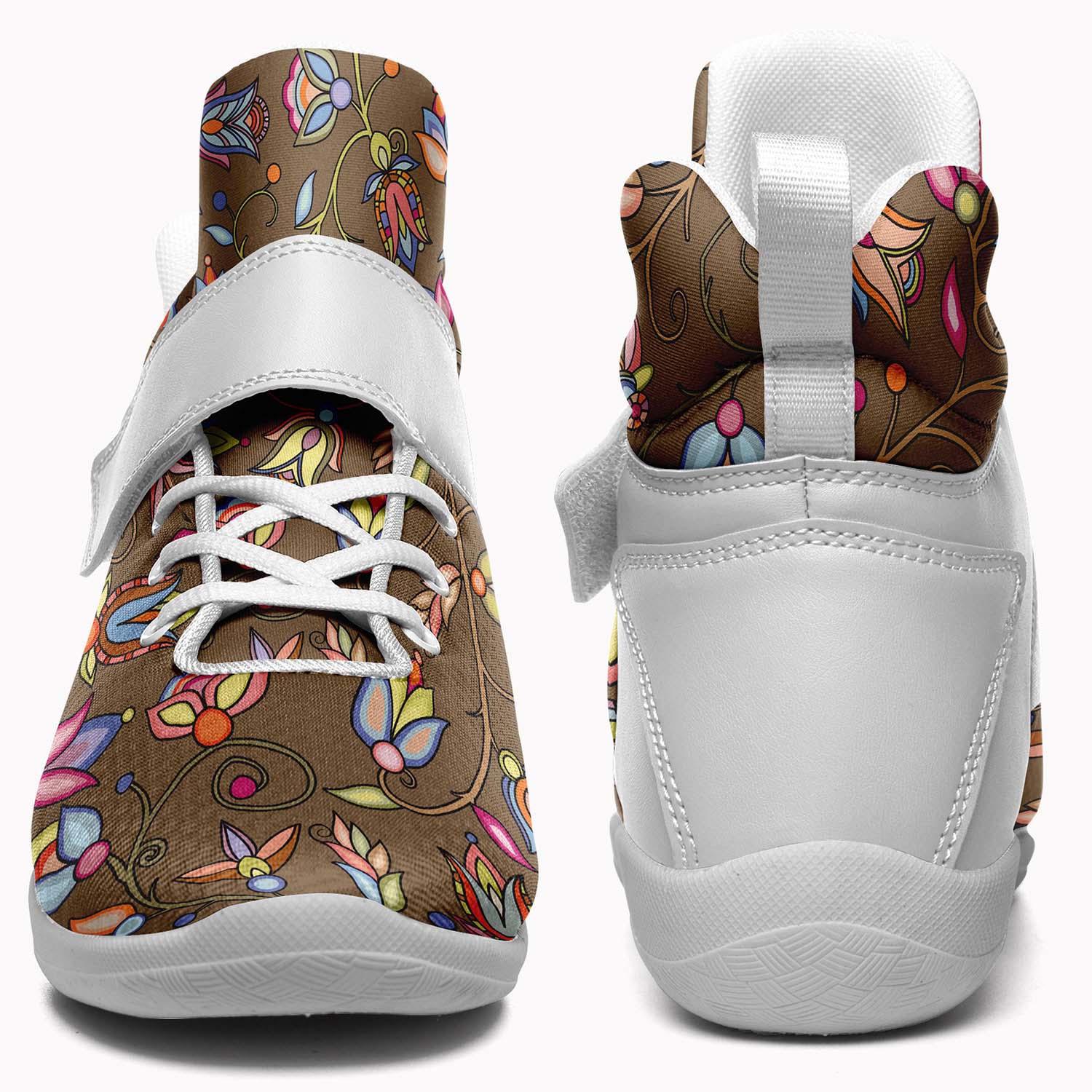 Buffalo Bloom Earth Song Ipottaa Basketball / Sport High Top Shoes - White Sole