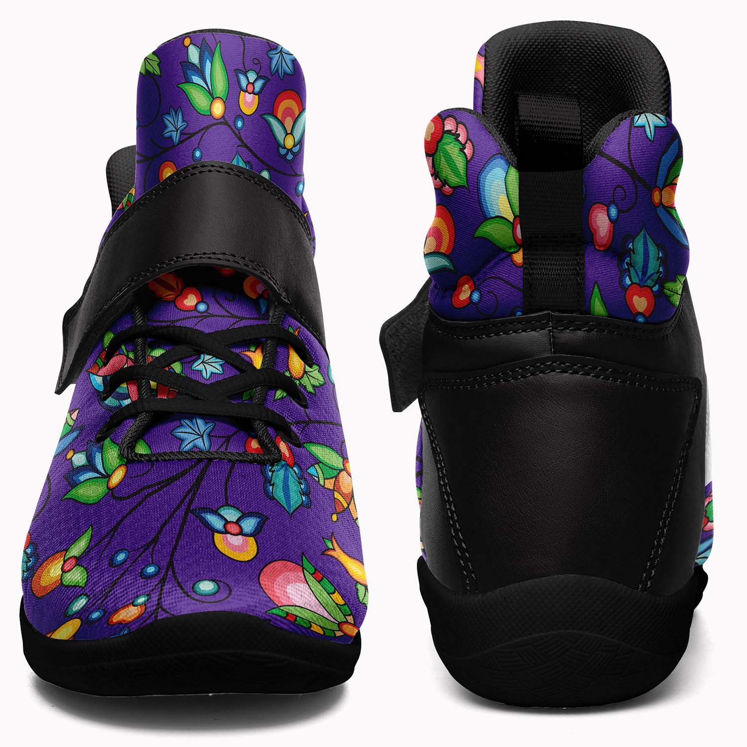 Prairie Plains Spirit Midnight Purple Ipottaa Basketball / Sport High Top Shoes - Black Sole