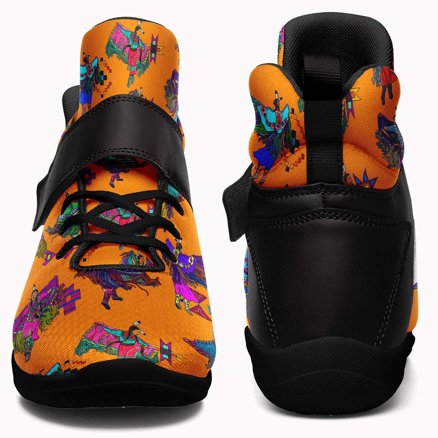 Women's Fancy Dancers Orange Ipottaa Basketball / Sport High Top Shoes - Black Sole
