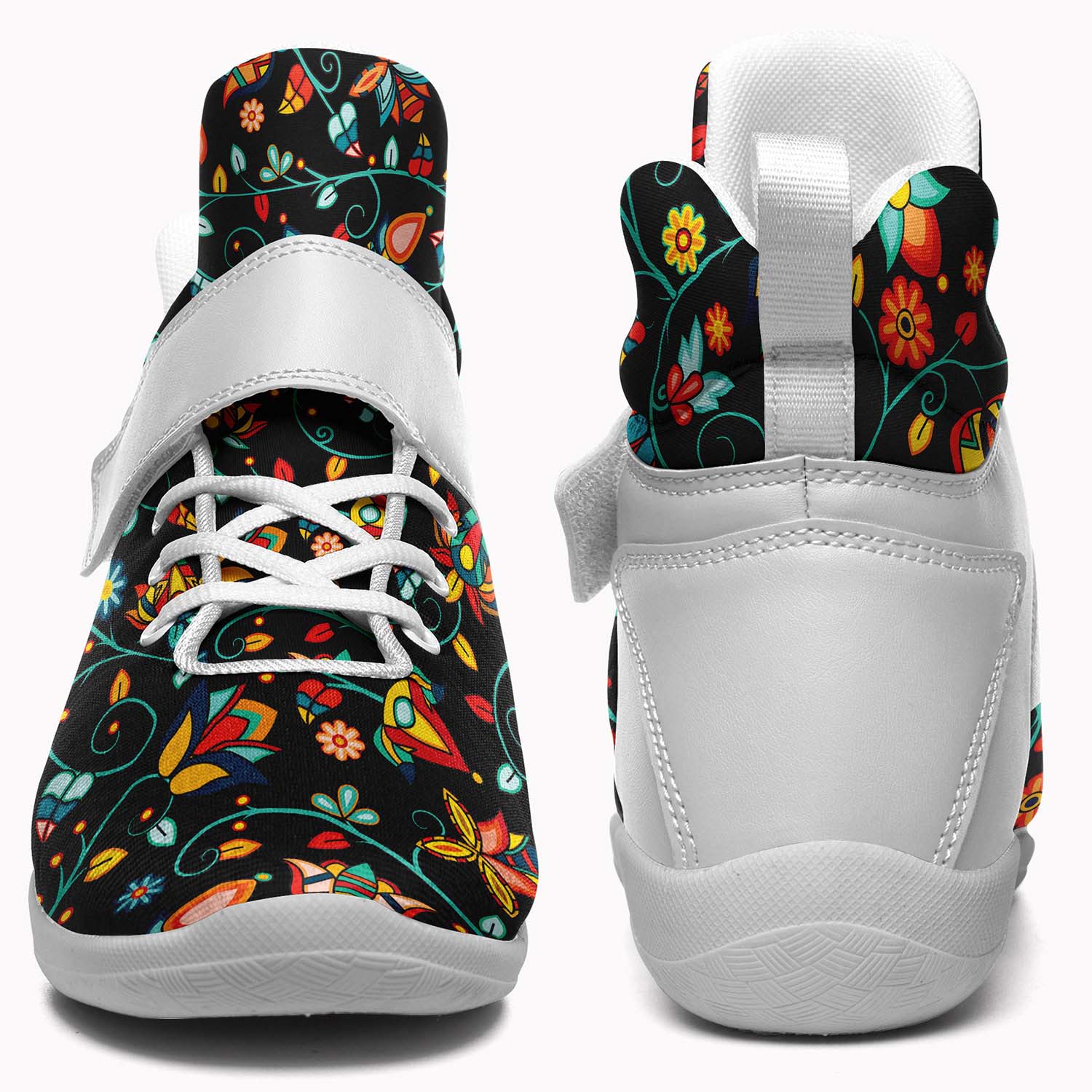Thorny Path Black Ipottaa Basketball / Sport High Top Shoes - White Sole
