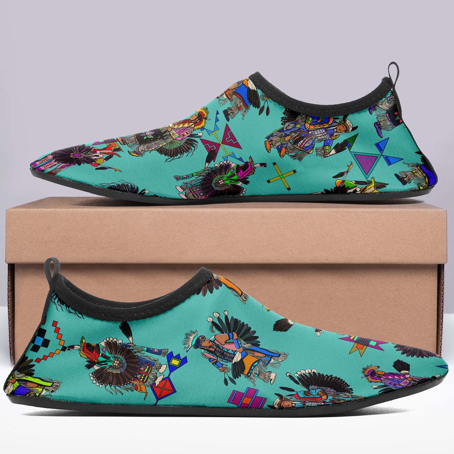 Men's Tradish Dancers Turquoise Sockamoccs