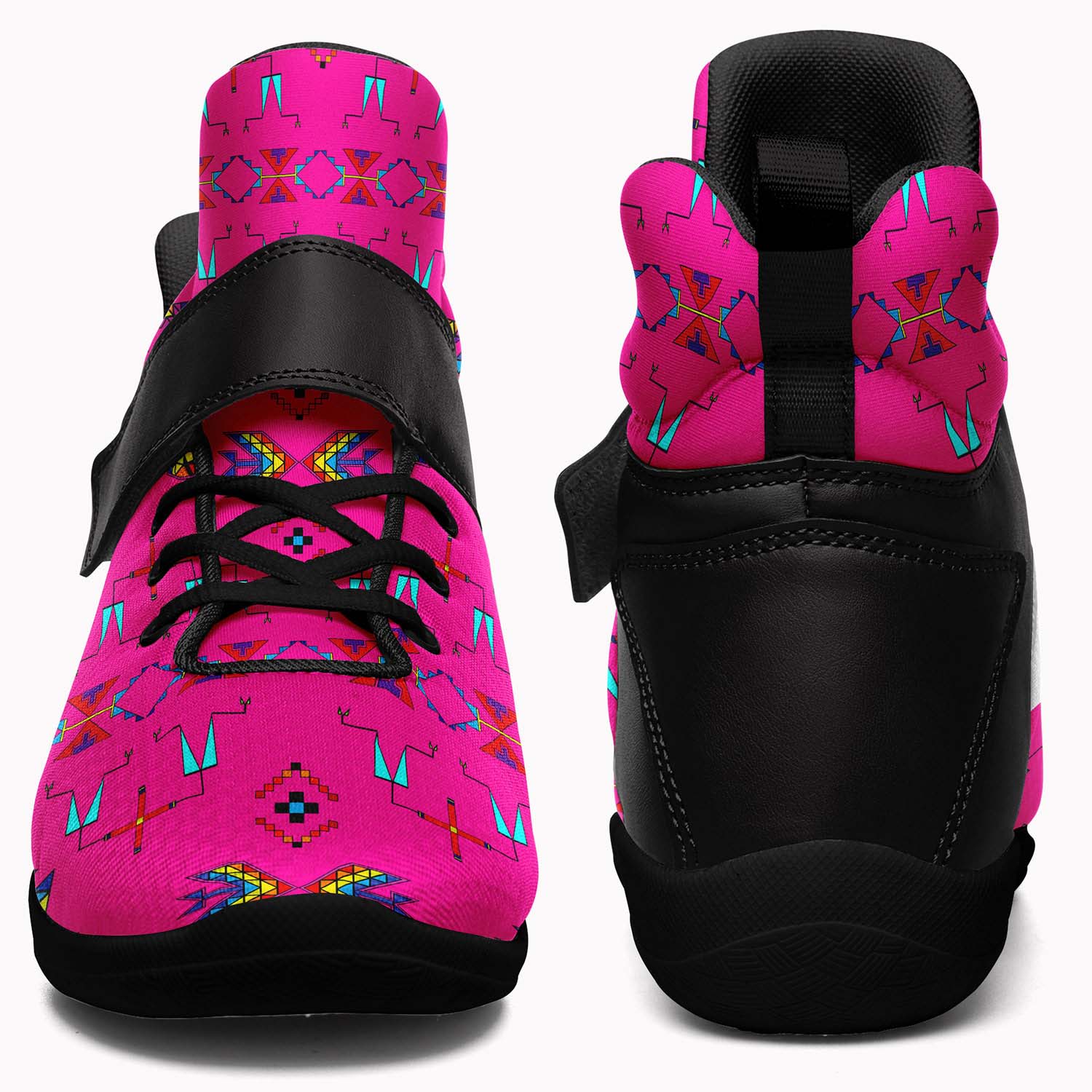 Rainy Chief Rainbow Hot Pink Ipottaa Basketball / Sport High Top Shoes - Black Sole