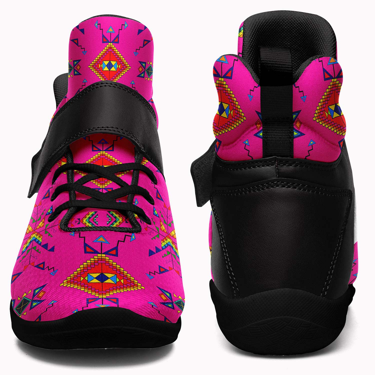 Buffalo Jump Pink Ipottaa Basketball / Sport High Top Shoes - Black Sole