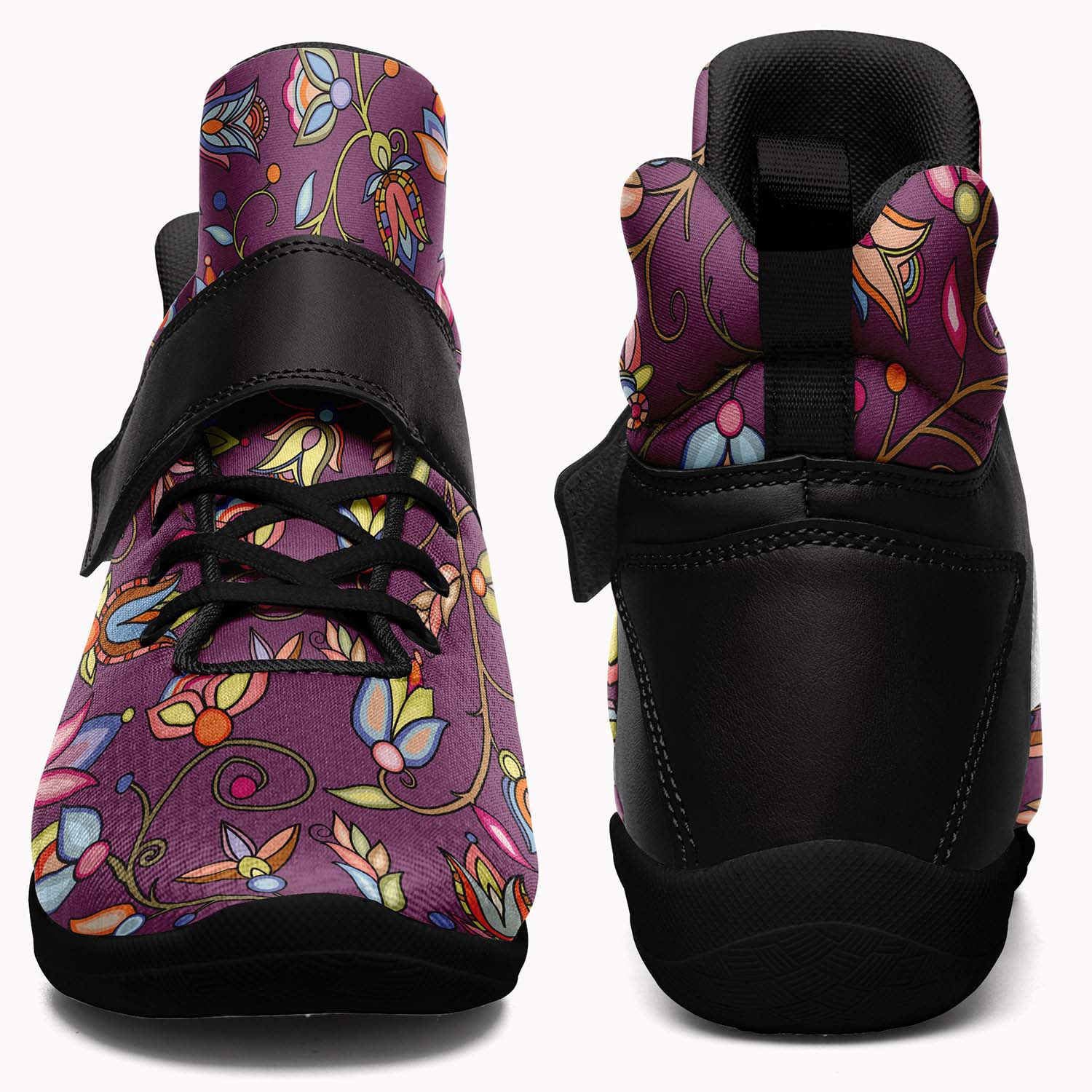 Buffalo Bloom Berry Bush Ipottaa Basketball / Sport High Top Shoes - Black Sole